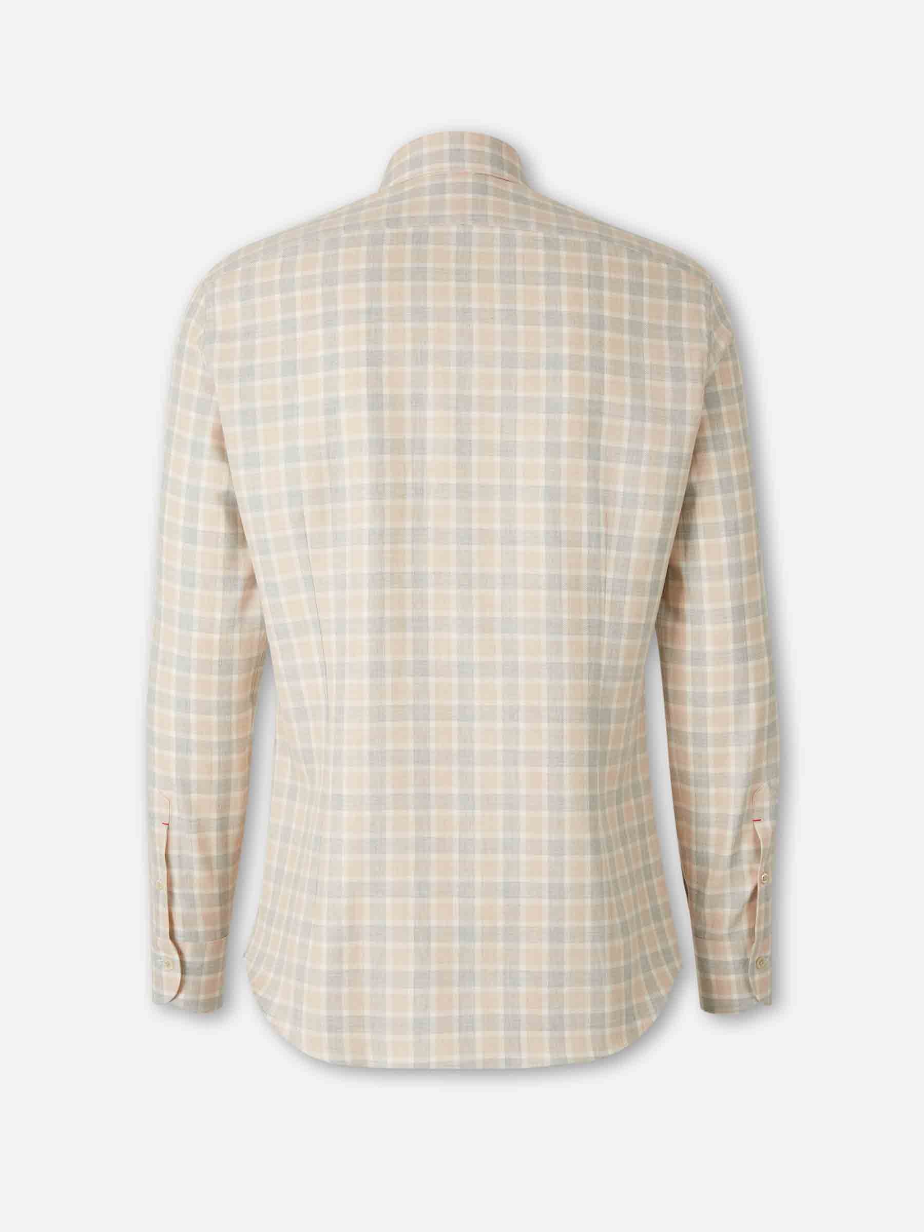 Outlet online Santa Eulalia Hombre Camisa Cuadros Algodón color Beige sku 531-006581 01 - Foto 2