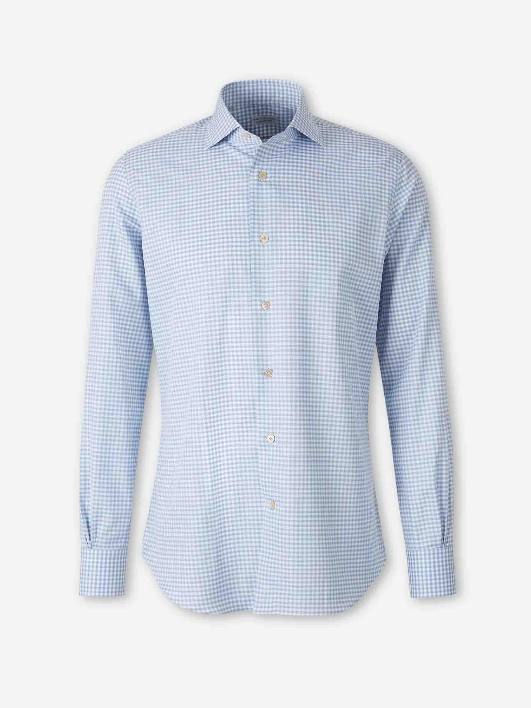 Outlet online Santa Eulalia Hombre Camisa Cuadros Algodón color Azul Celeste sku 531-006582 01 - Foto 1