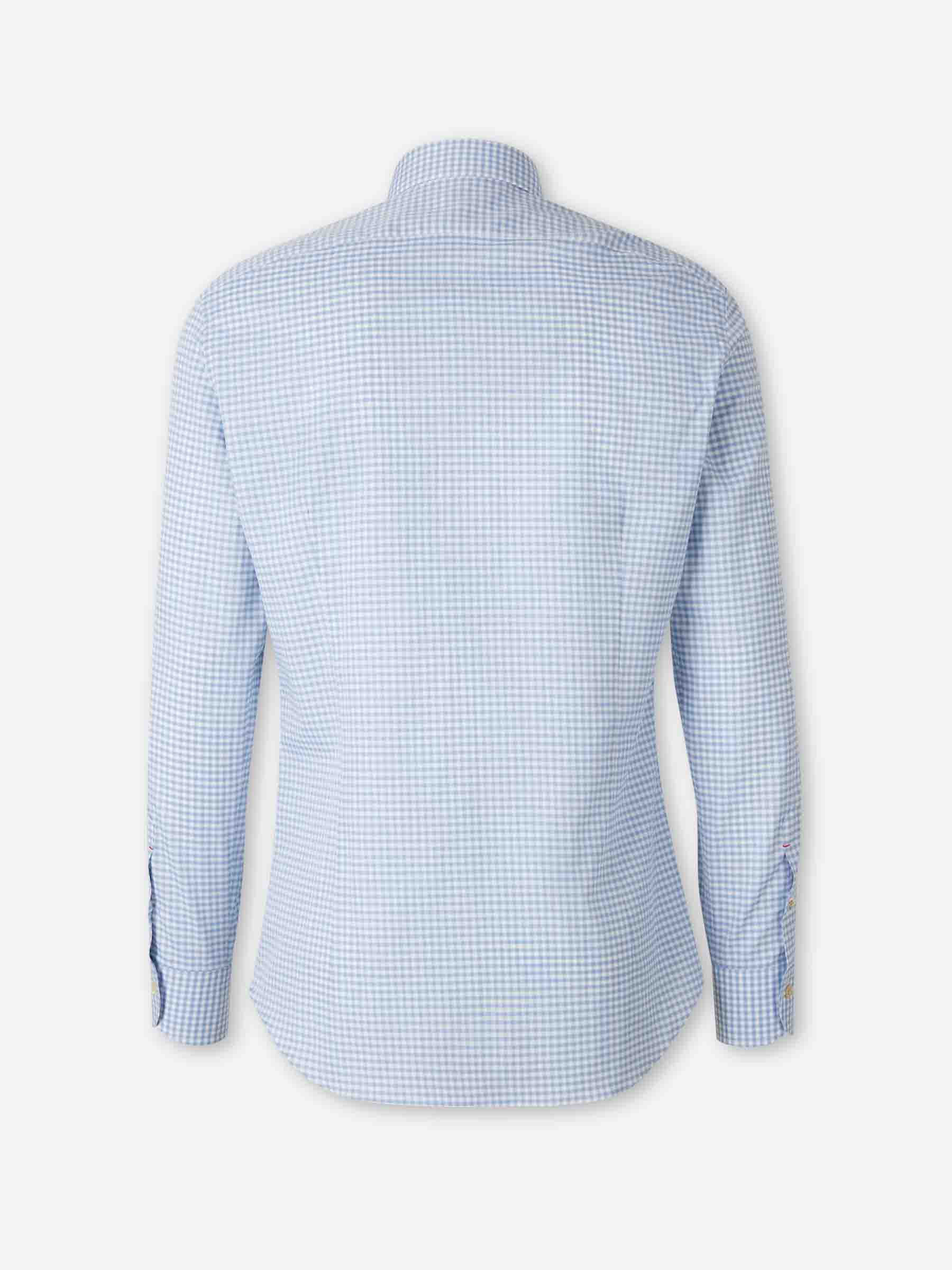 Outlet online Santa Eulalia Hombre Camisa Cuadros Algodón color Azul Celeste sku 531-006582 01 - Foto 2