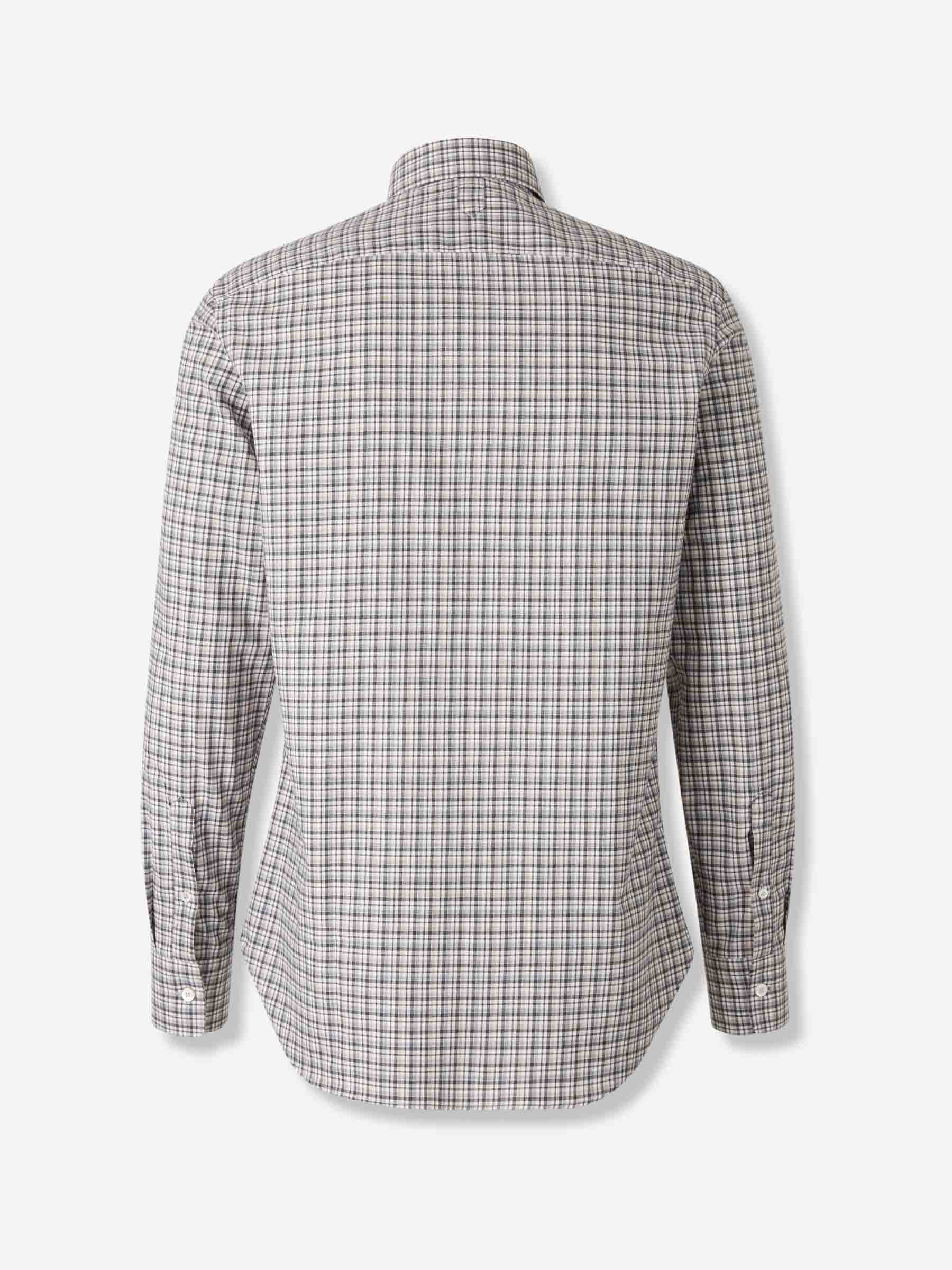 Outlet online Canali Hombre Camisa Motivo Cuadros color Burdeos sku 531-006602 02 - Foto 2
