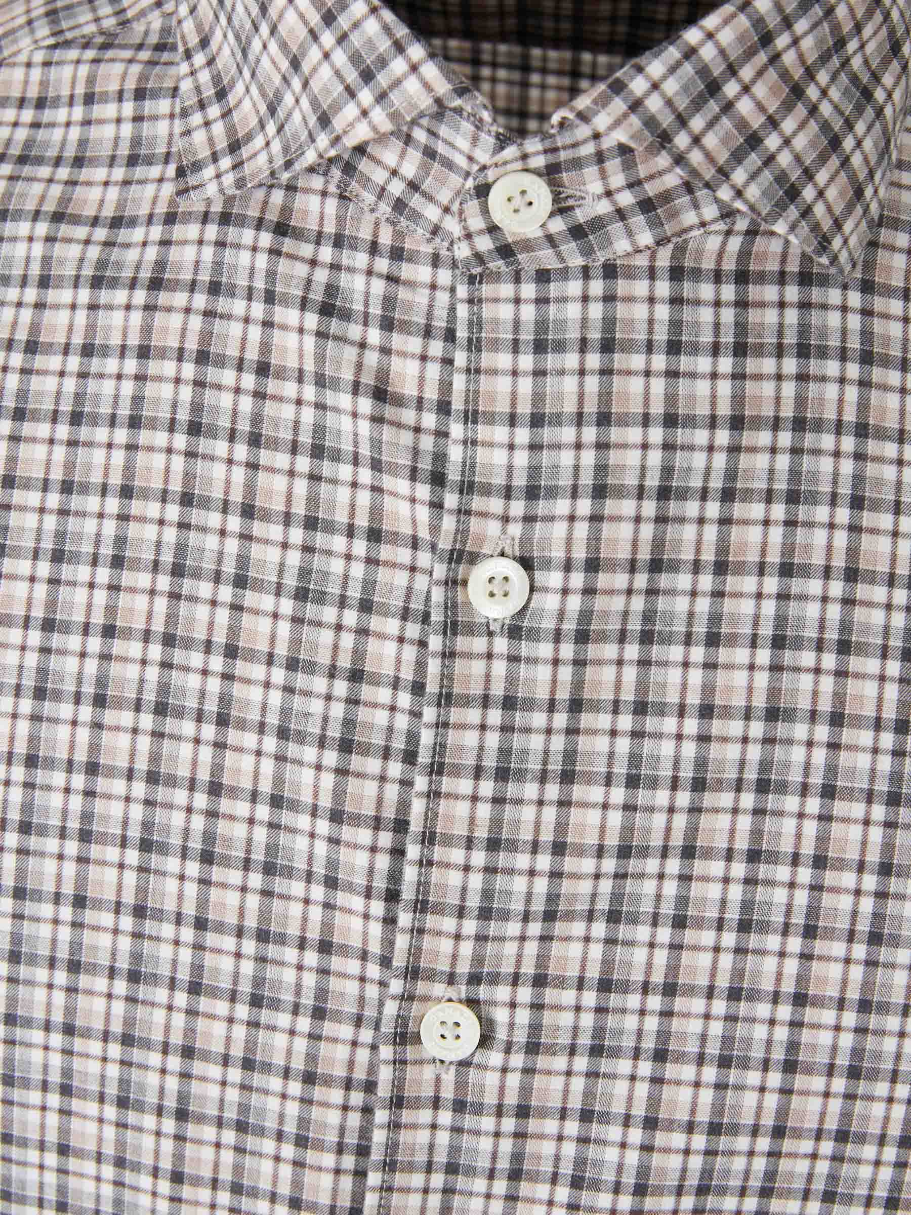Outlet online Canali Hombre Camisa Motivo Cuadros color Burdeos sku 531-006602 02 - Foto 3