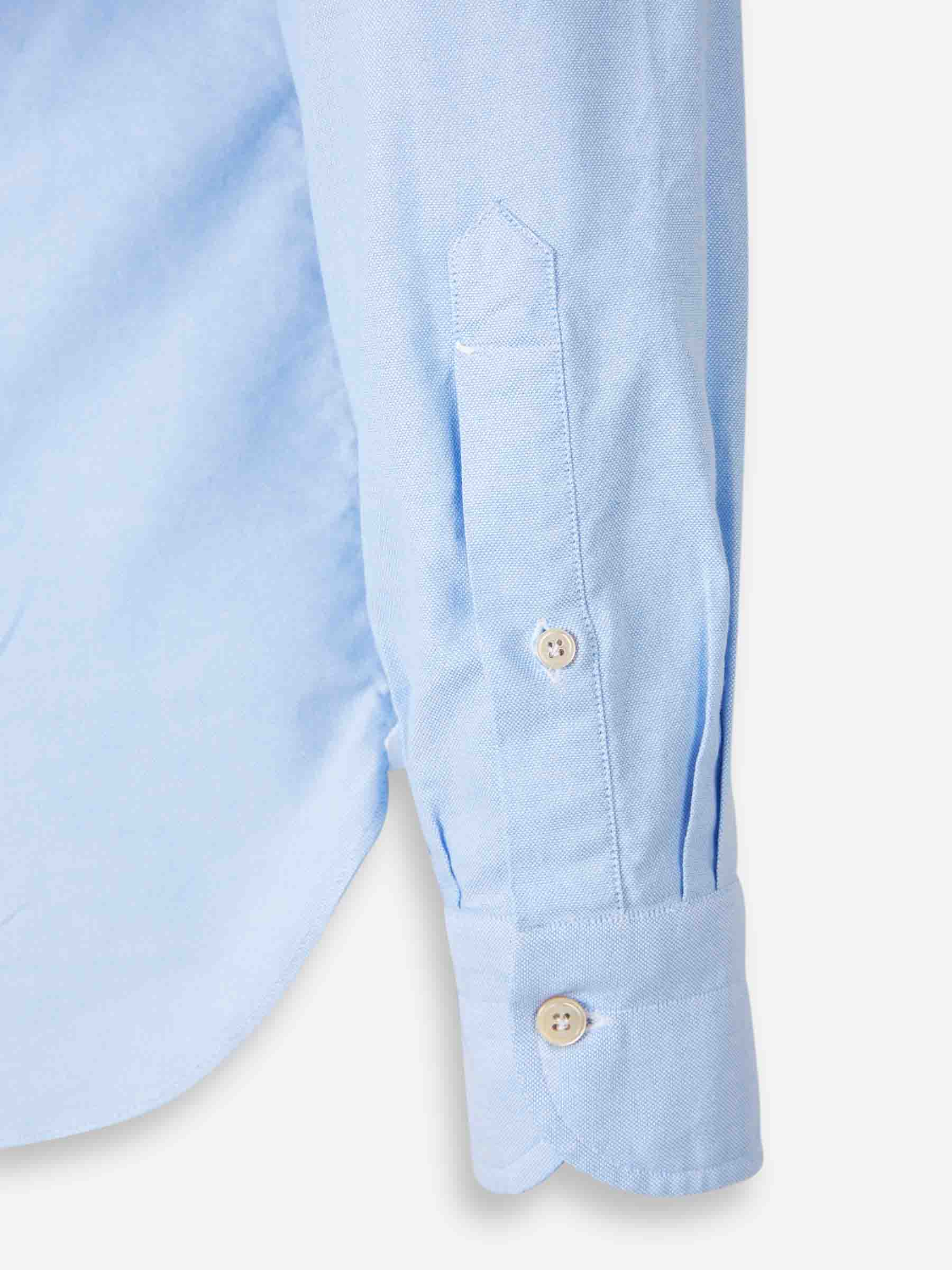 Outlet online Borrelli Hombre Camisa Lisa Algodón color Azul Celeste sku 531-006604 01 - Foto 4