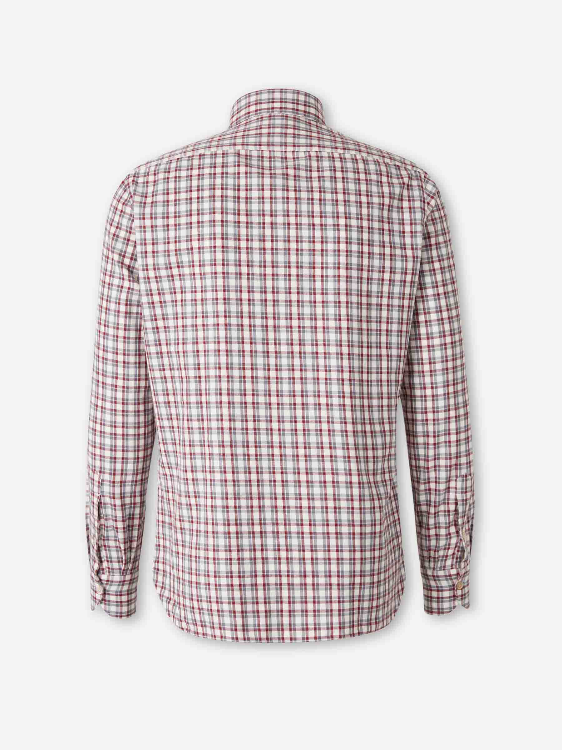 Outlet online Borrelli Hombre Camisa Motivo Cuadros color Crema sku 531-006605 02 - Foto 2