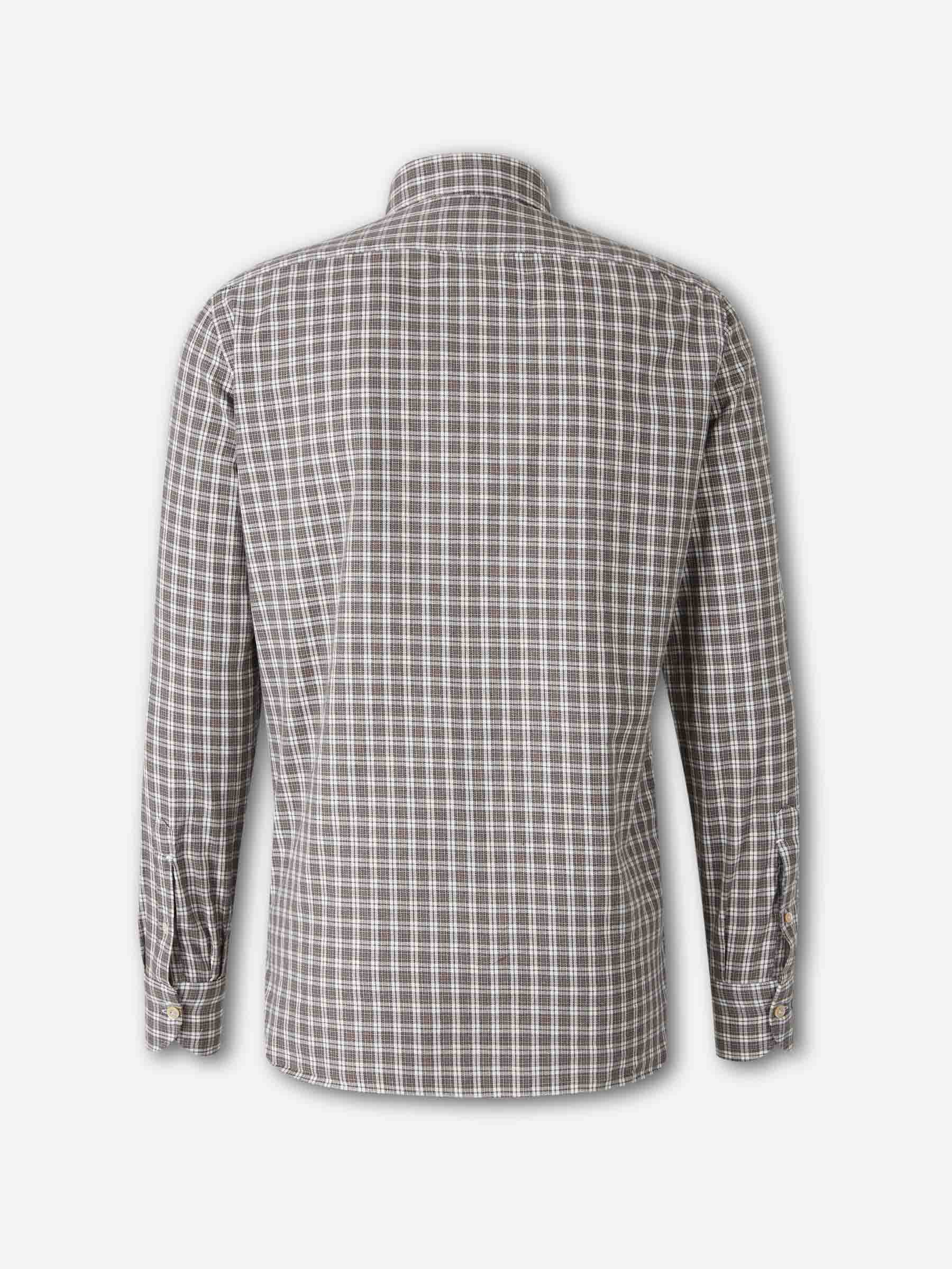 Outlet online Borrelli Hombre Camisa Motivo Cuadros color Burdeos sku 531-006606 01 - Foto 2