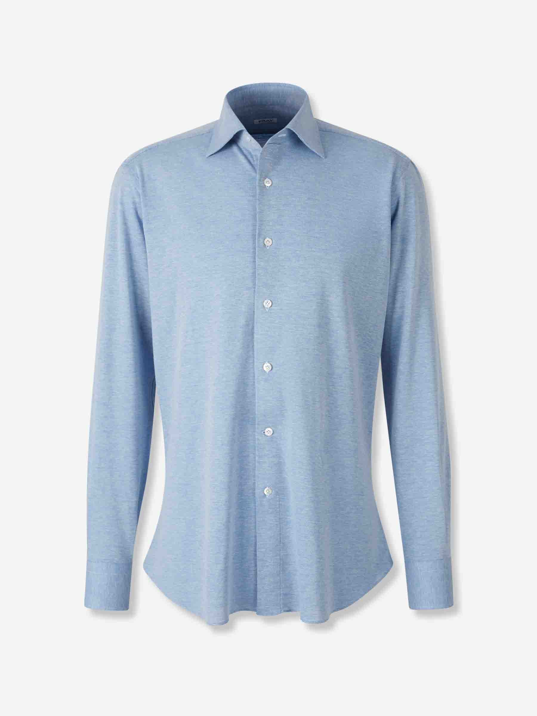 Outlet online Fray Hombre Camisa Gabriel Punto color Azul Celeste sku 531-006608 02 - Foto 1