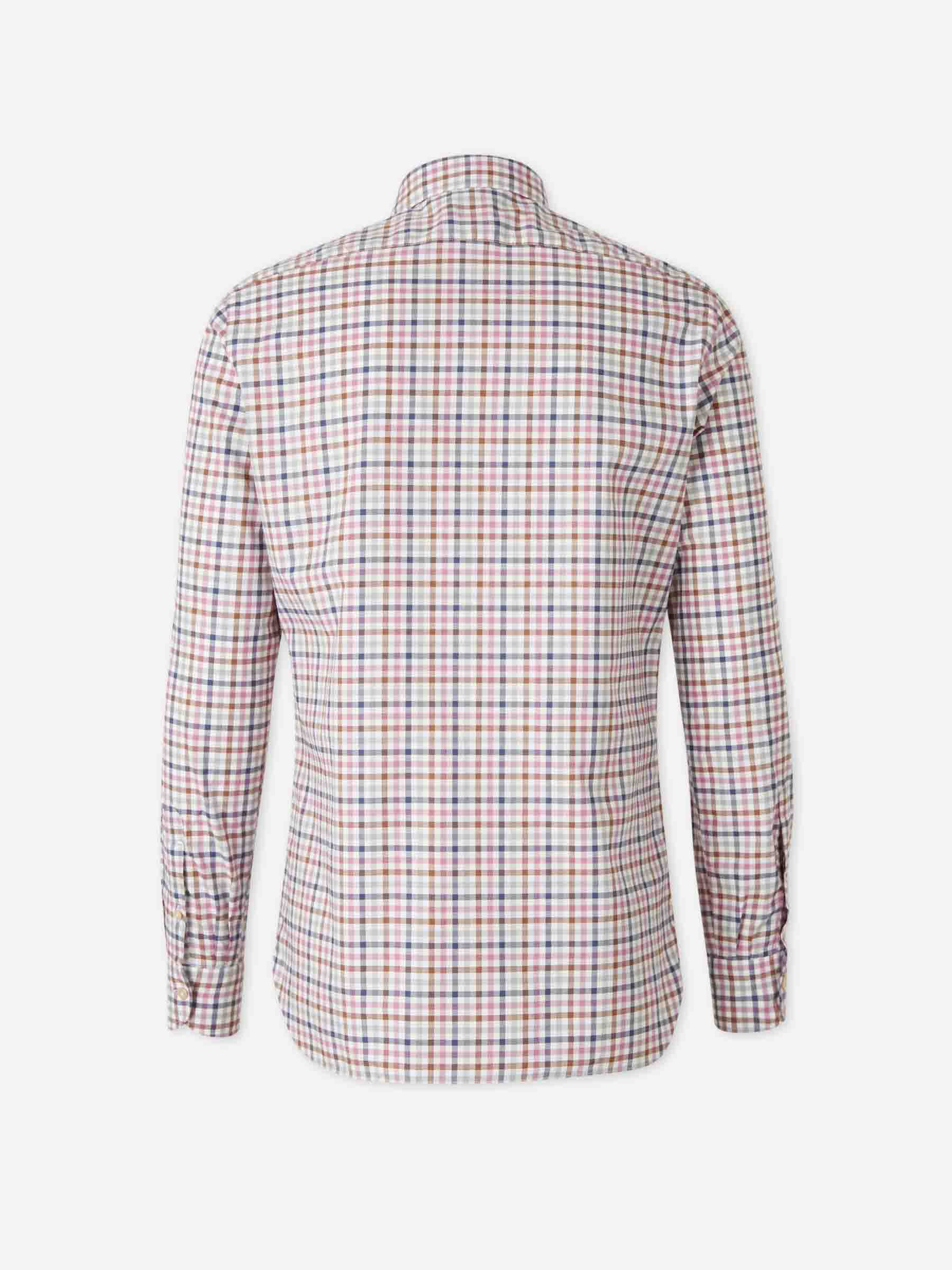 Outlet online Borrelli Hombre Camisa Motivo Cuadros color Violeta sku 531-006610 01 - Foto 2