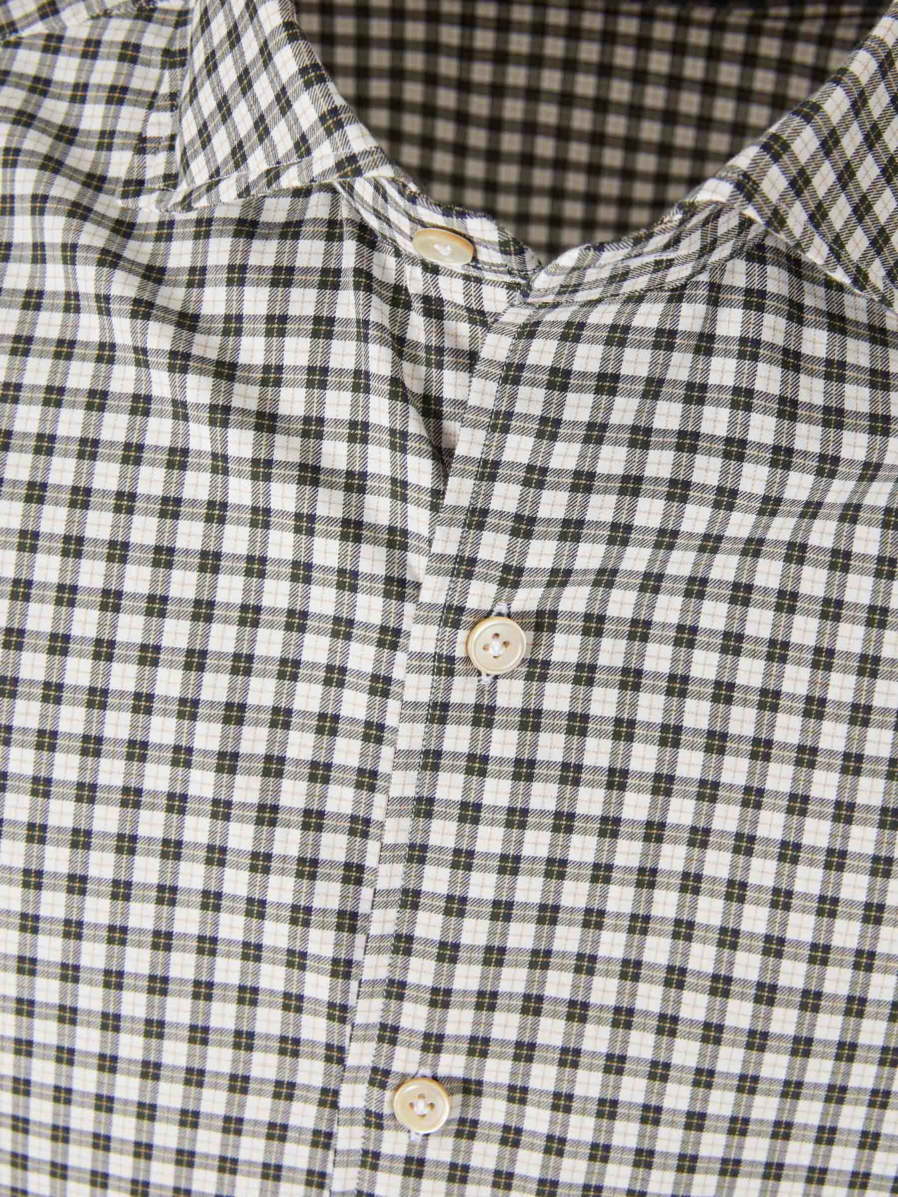 Outlet online Borrelli Hombre Camisa Cuadros Algodón color Verde sku 531-006610 02 - Foto 3