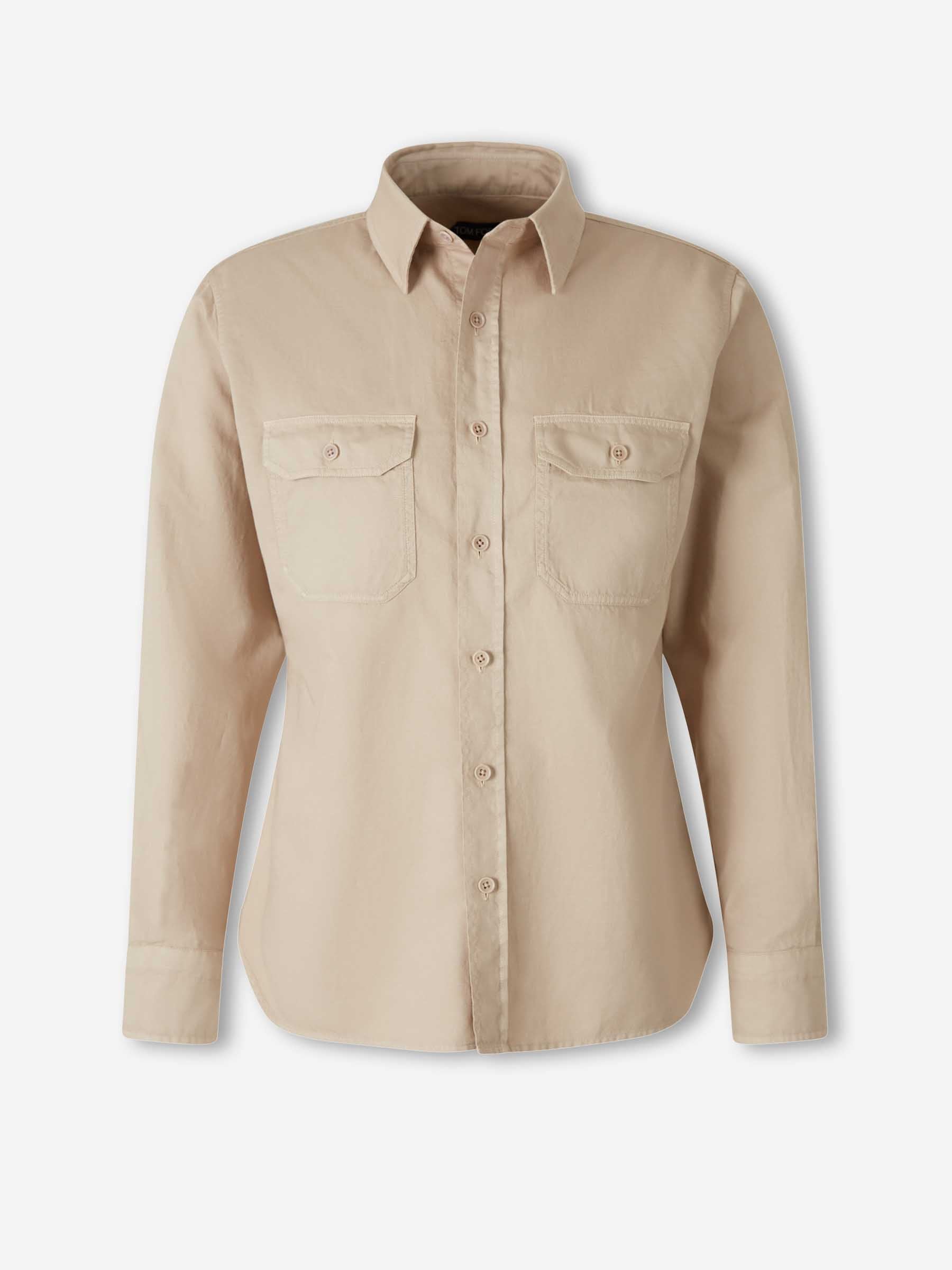 Outlet online Tom Ford Hombre Camisa Casual Lisa color Camel sku 531-006640 01 - Foto 1