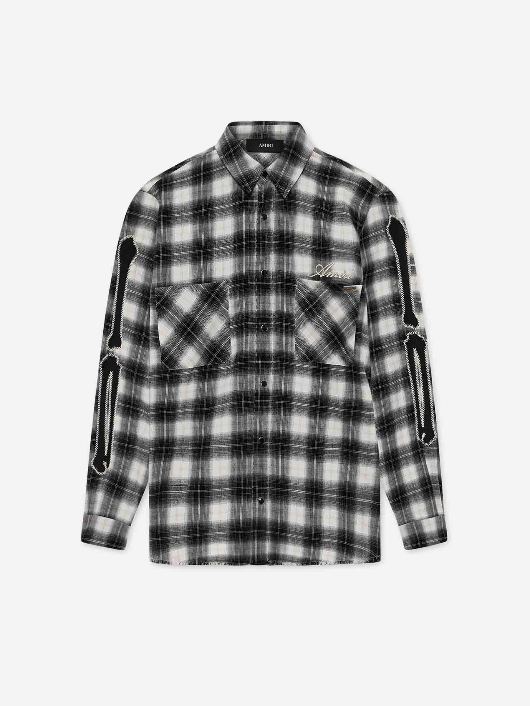 Outlet online Amiri Hombre Camisa Oversized Cuadros color Blanco Y Negro sku 531-006644 01 - Foto 1