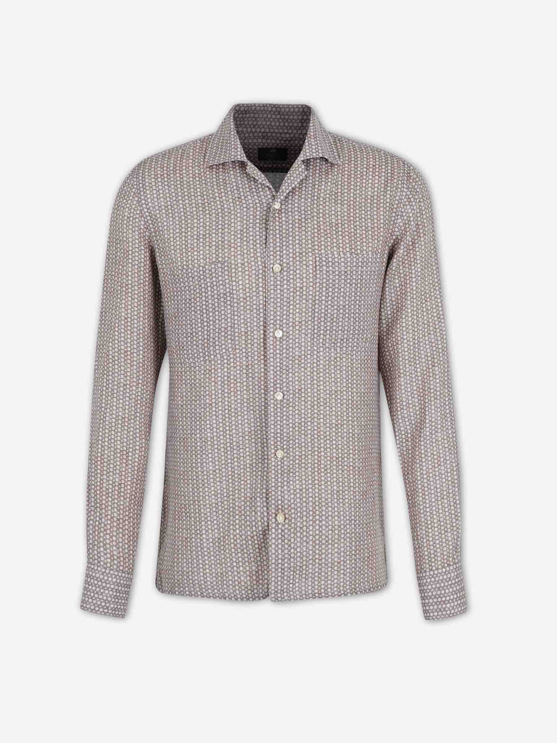Outlet online Luigi Borrelli Hombre Camisa Estampada color Marrón sku 531-006651 02 - Foto 1