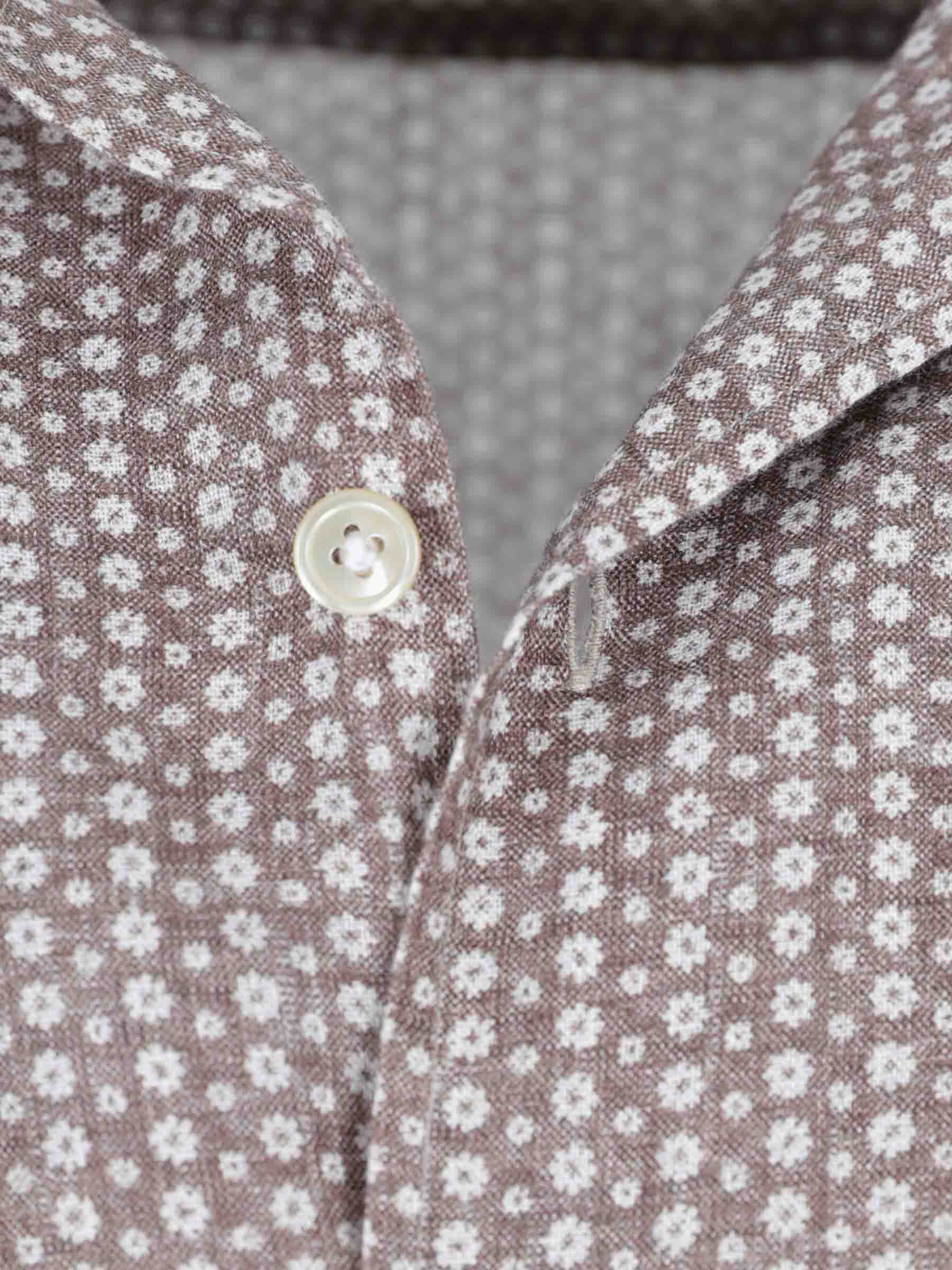 Outlet online Luigi Borrelli Hombre Camisa Estampada color Marrón sku 531-006651 02 - Foto 3