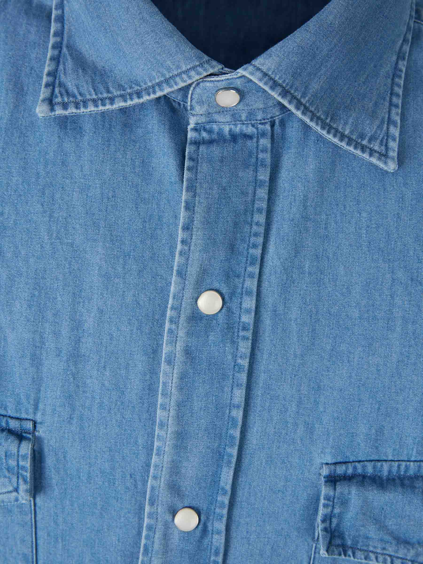 Luigi Borrelli Hombre Barcelona Camisa Denim Algodón color Azul Denim sku 531-006652 01 - Foto 3