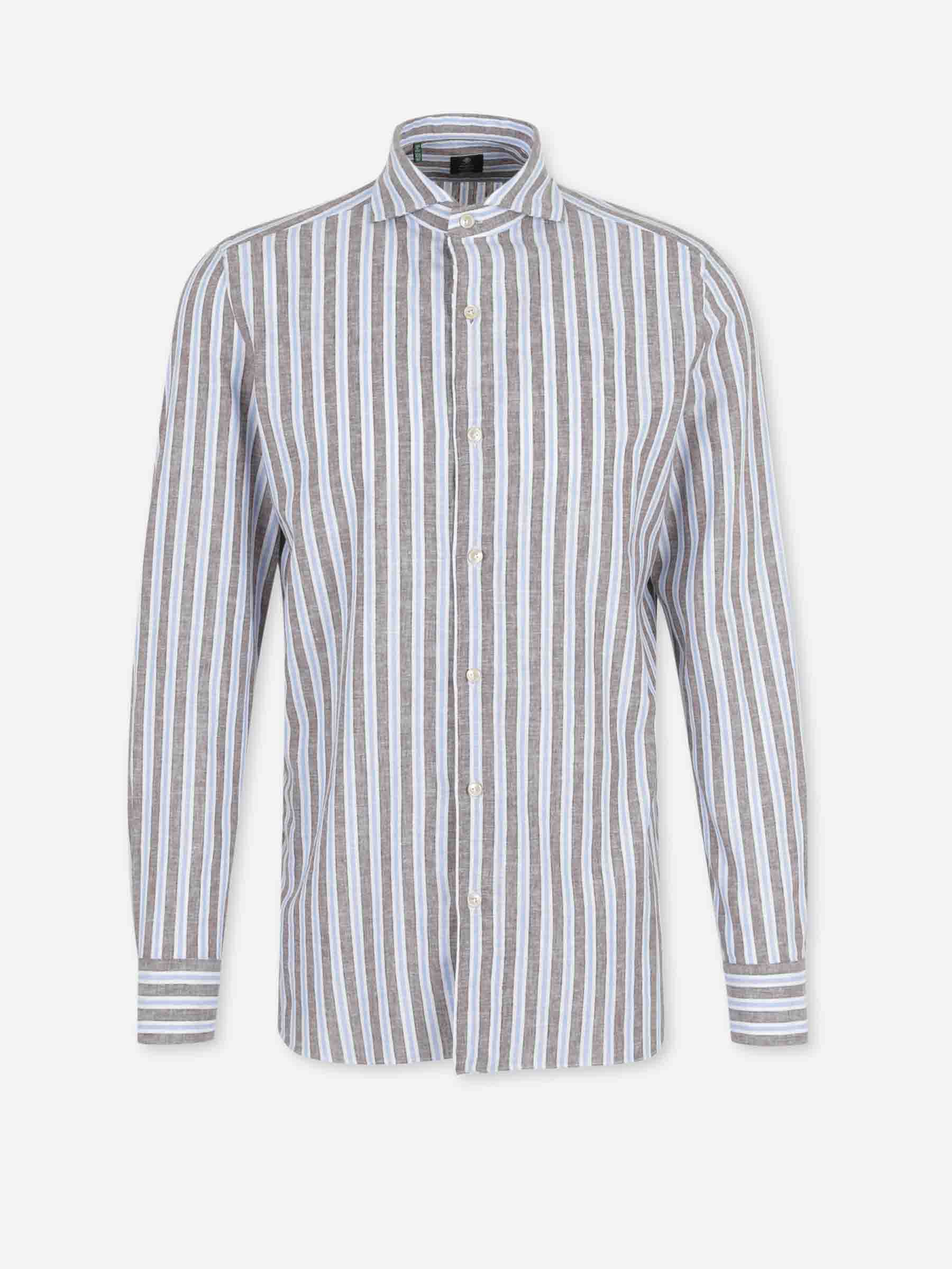 Outlet online Luigi Borrelli Hombre Camisa Listada color Multicolor sku 531-006655 01 - Foto 1