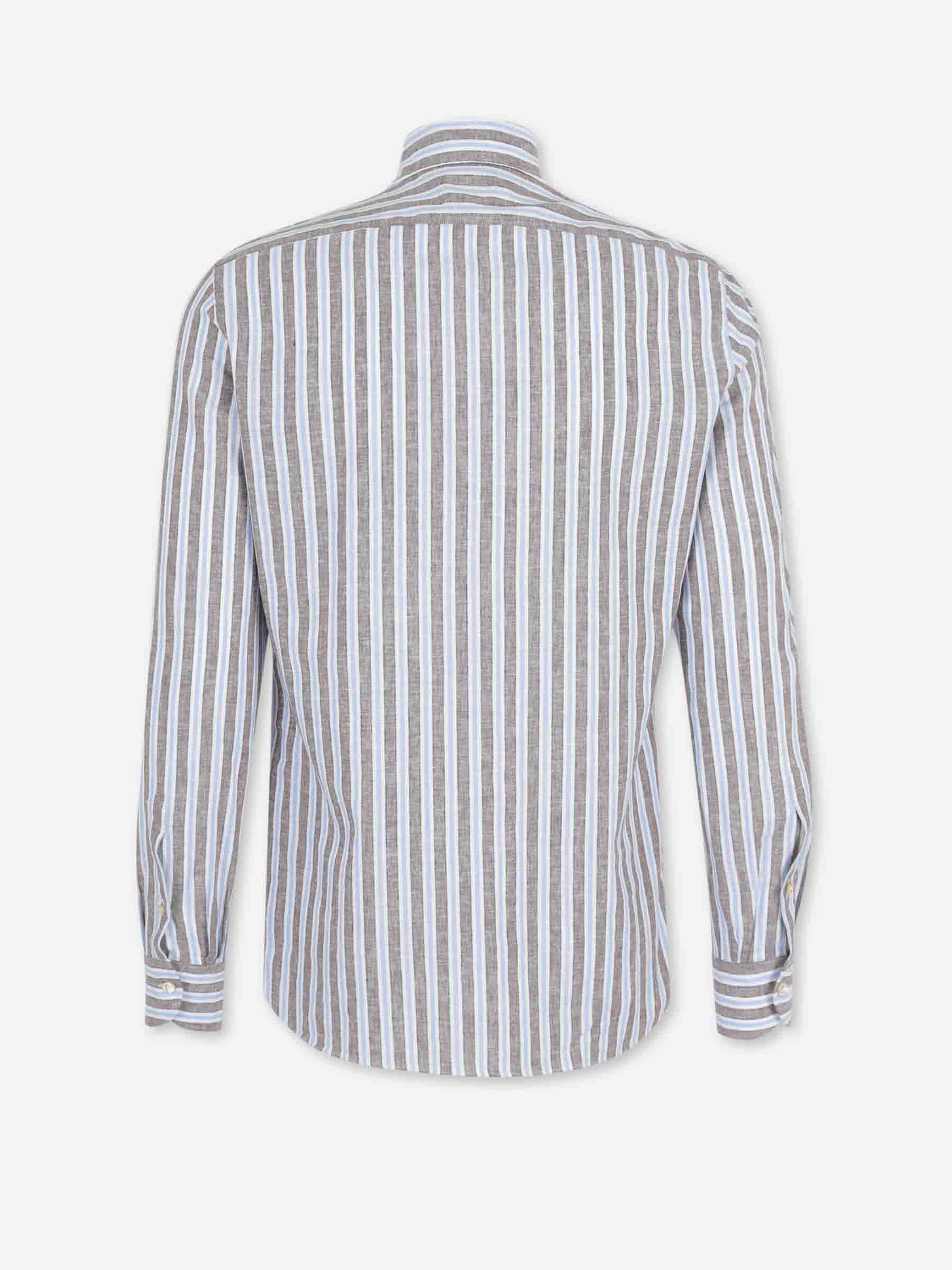 Outlet online Luigi Borrelli Hombre Camisa Listada color Multicolor sku 531-006655 01 - Foto 2