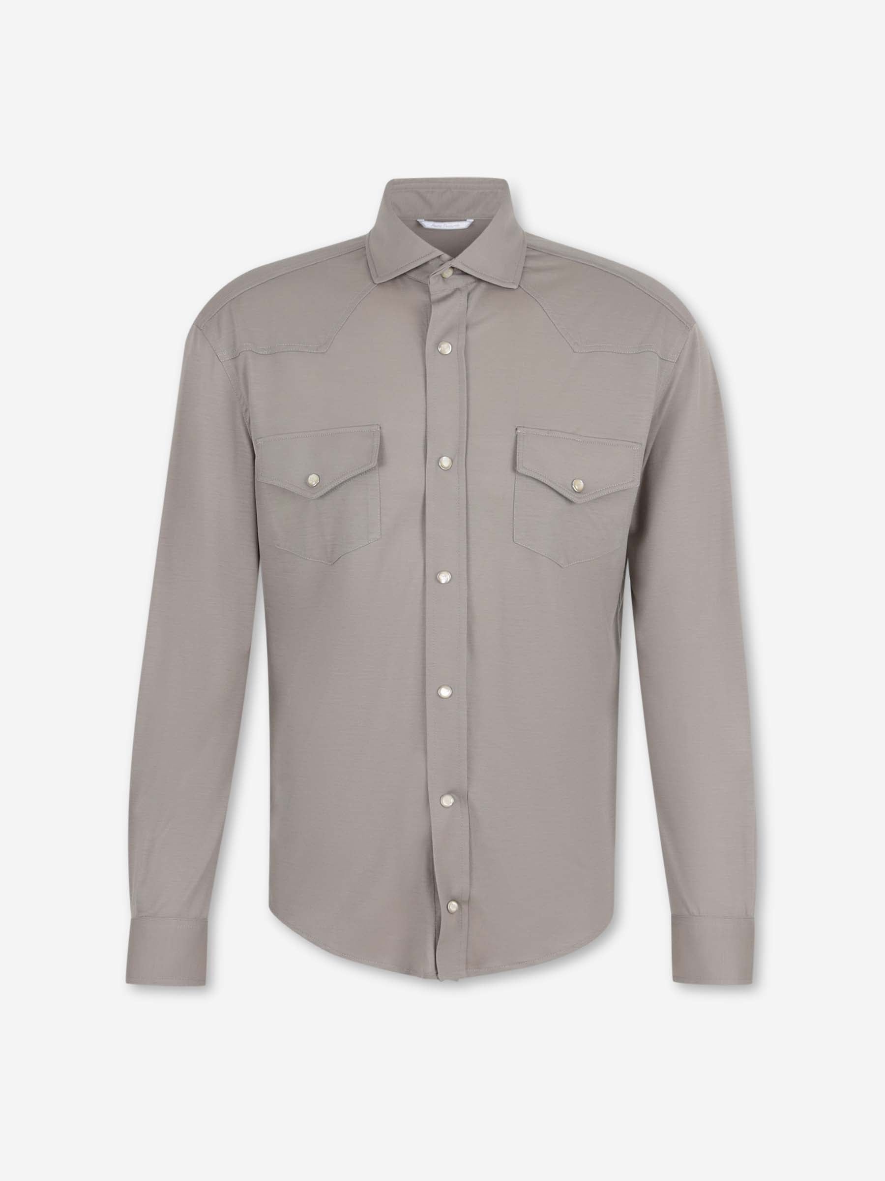 Marco Pescarolo Hombre Barcelona Camisa Ribot color Gris Claro sku 531-006678 01 - Foto 1