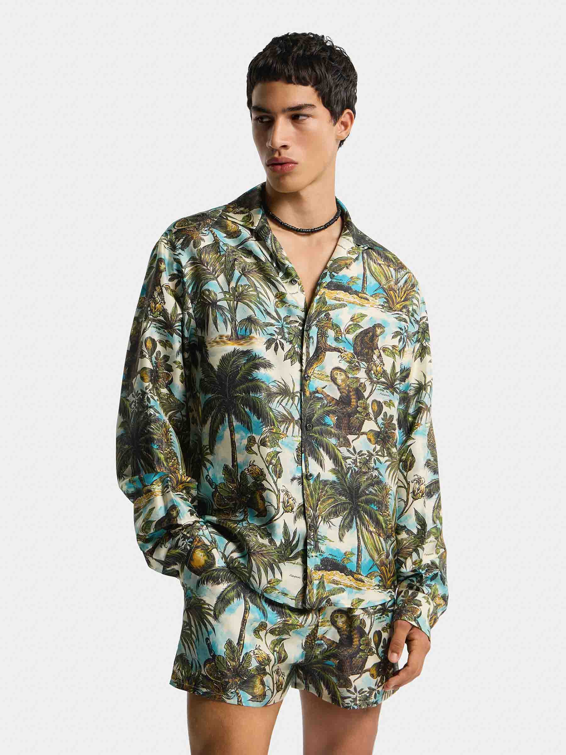 Outlet online Dsquared2 Hombre Camisa Monkey Print color Multicolor sku 531-006682 01 - Foto 2