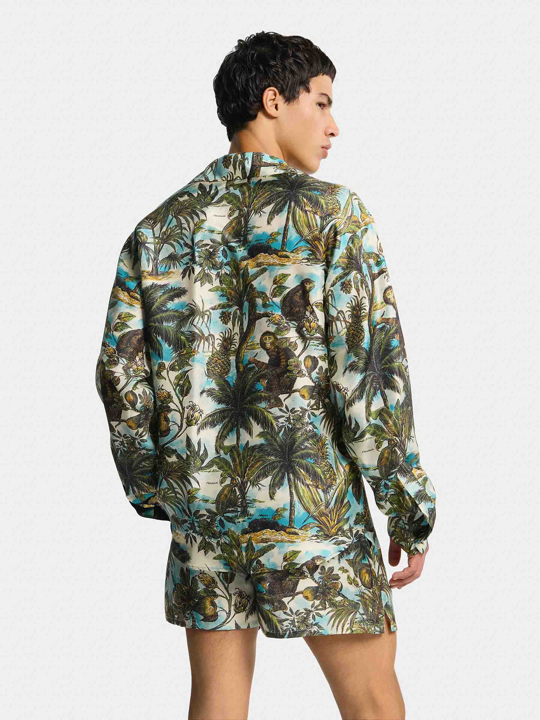 Outlet online Dsquared2 Hombre Camisa Monkey Print color Multicolor sku 531-006682 01 - Foto 4