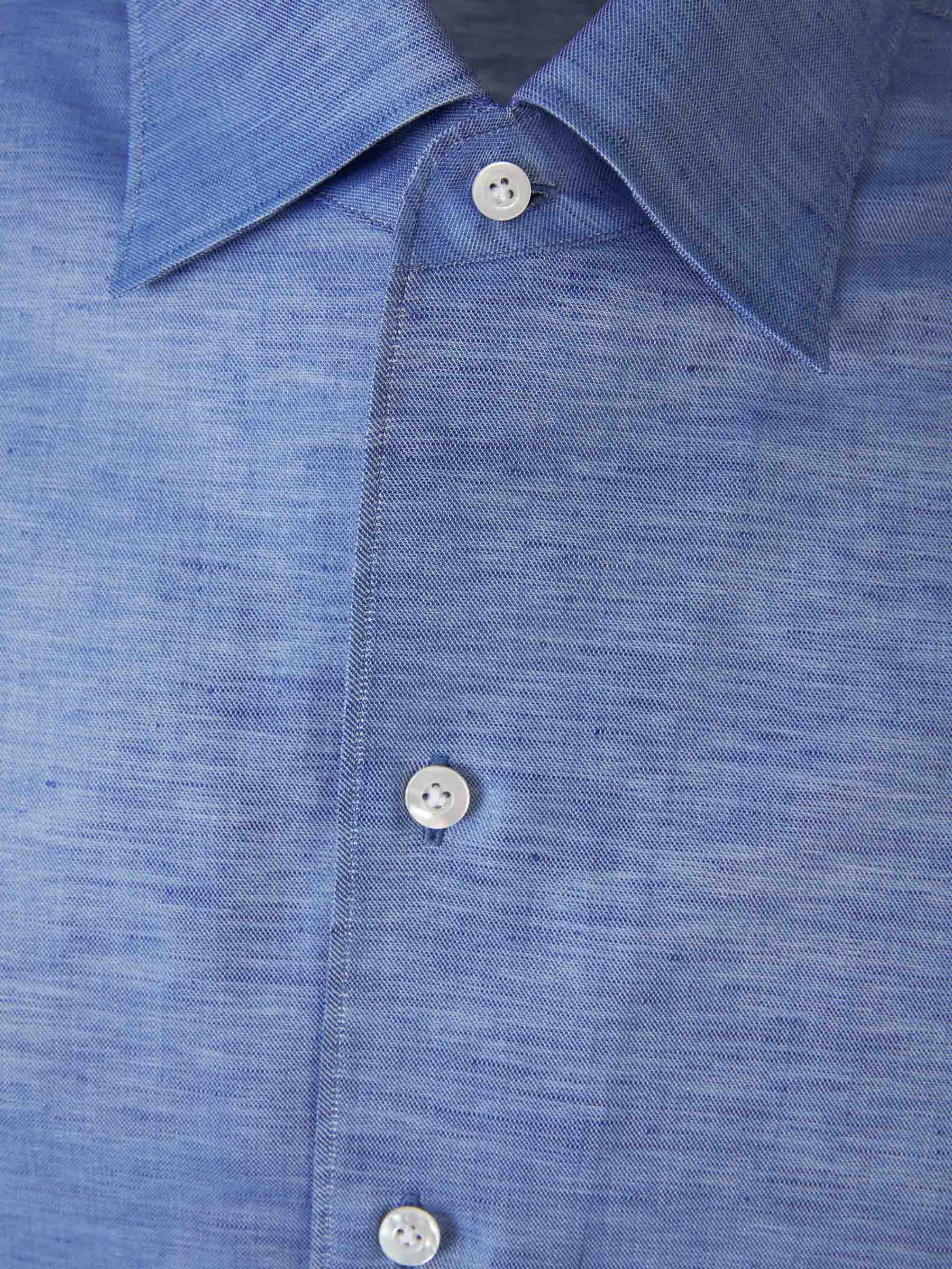 Fray Hombre Barcelona Camisa Fil a Fil Lino color Azul Celeste sku 531-006691 02 - Foto 3