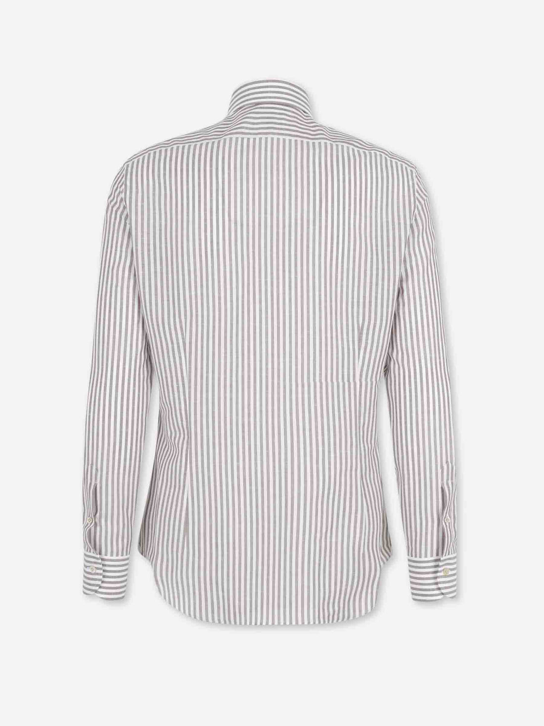 Outlet online Santa Eulalia Hombre Camisa Listada color Marrón sku 531-006692 02 - Foto 2