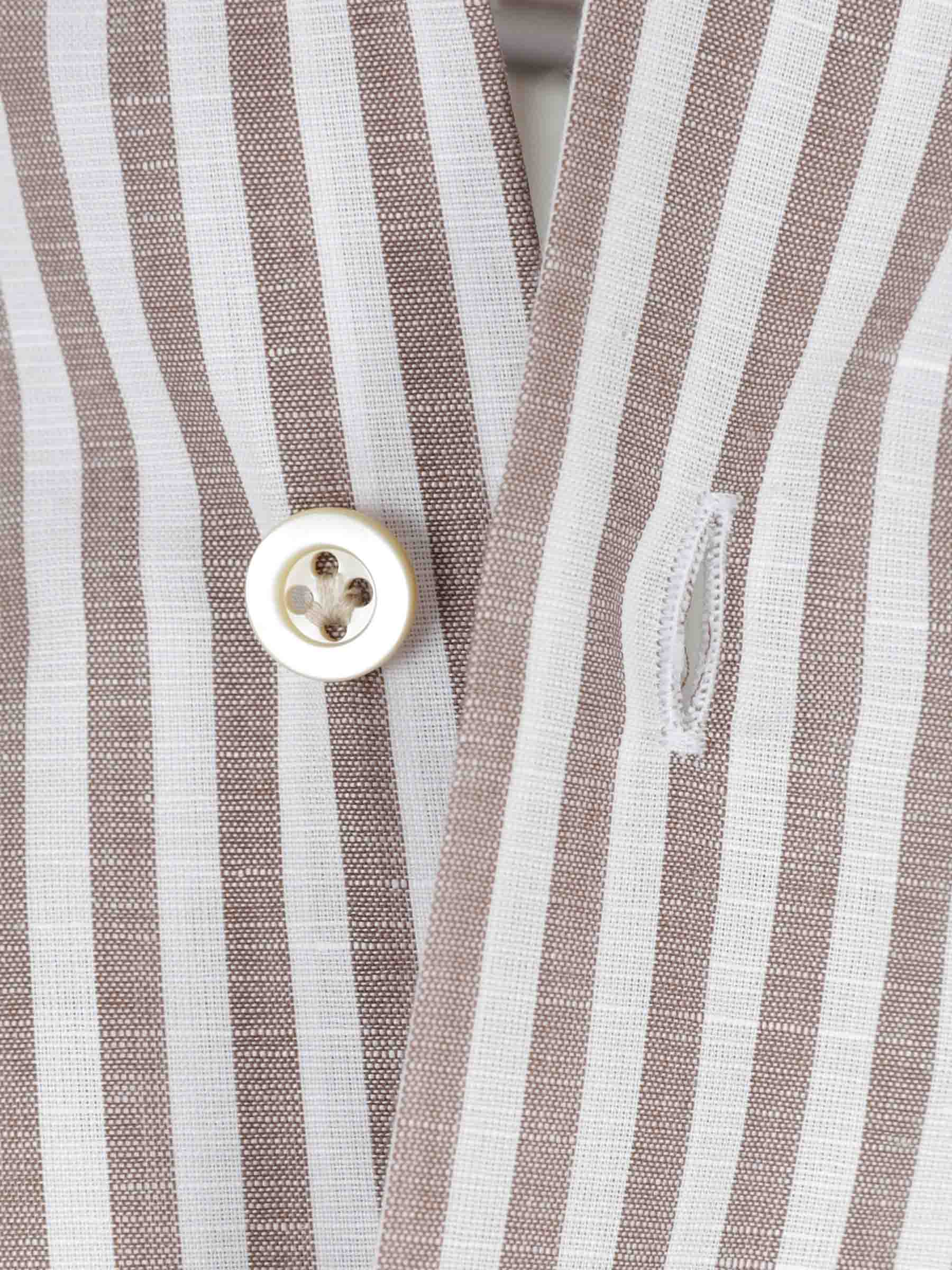 Outlet online Santa Eulalia Hombre Camisa Listada color Marrón sku 531-006692 02 - Foto 4
