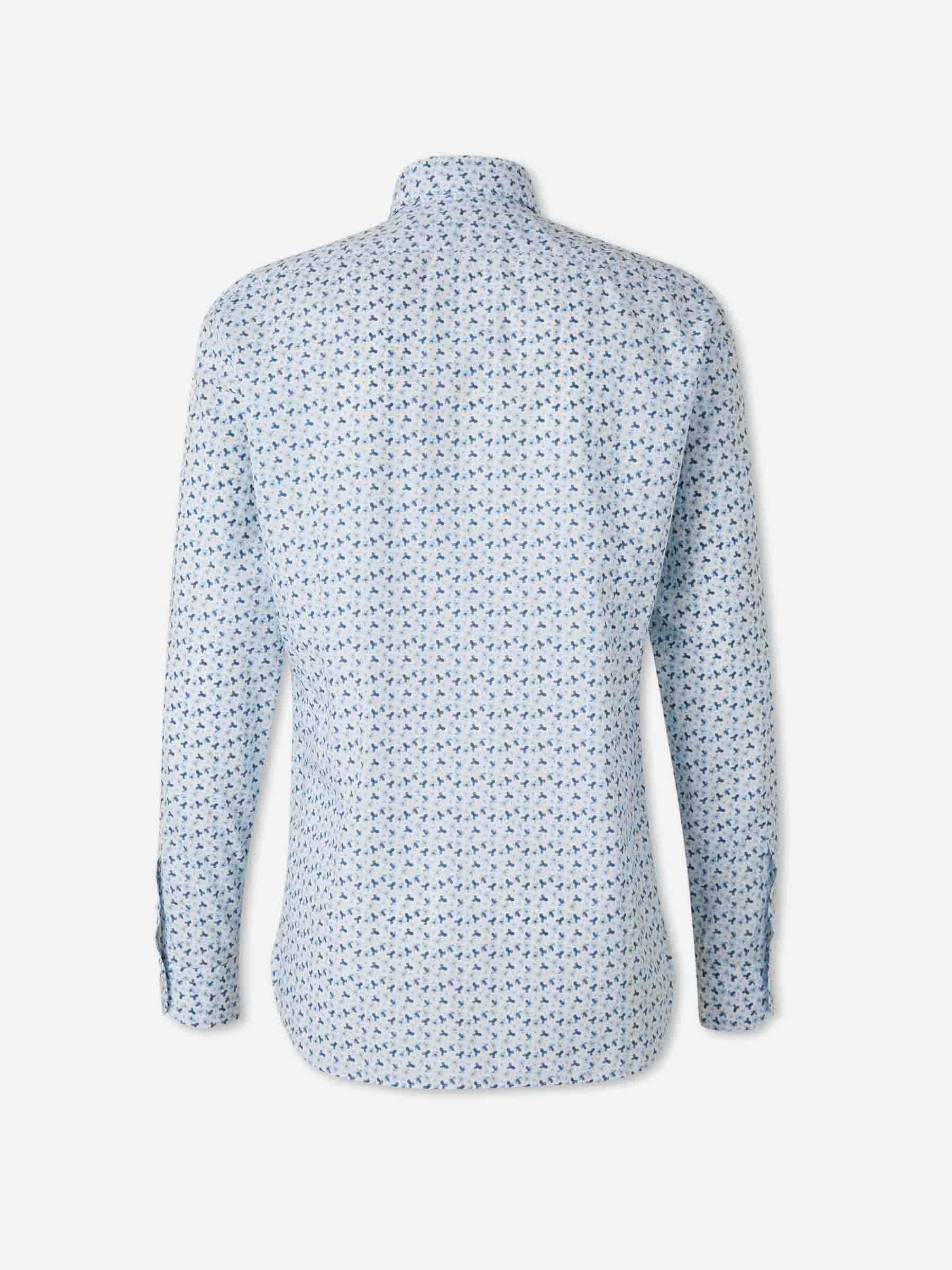 Vincenzo di Ruggiero Hombre Barcelona Camisa Estampada Algodón color Azul Celeste sku 531-006758 01 - Foto 2