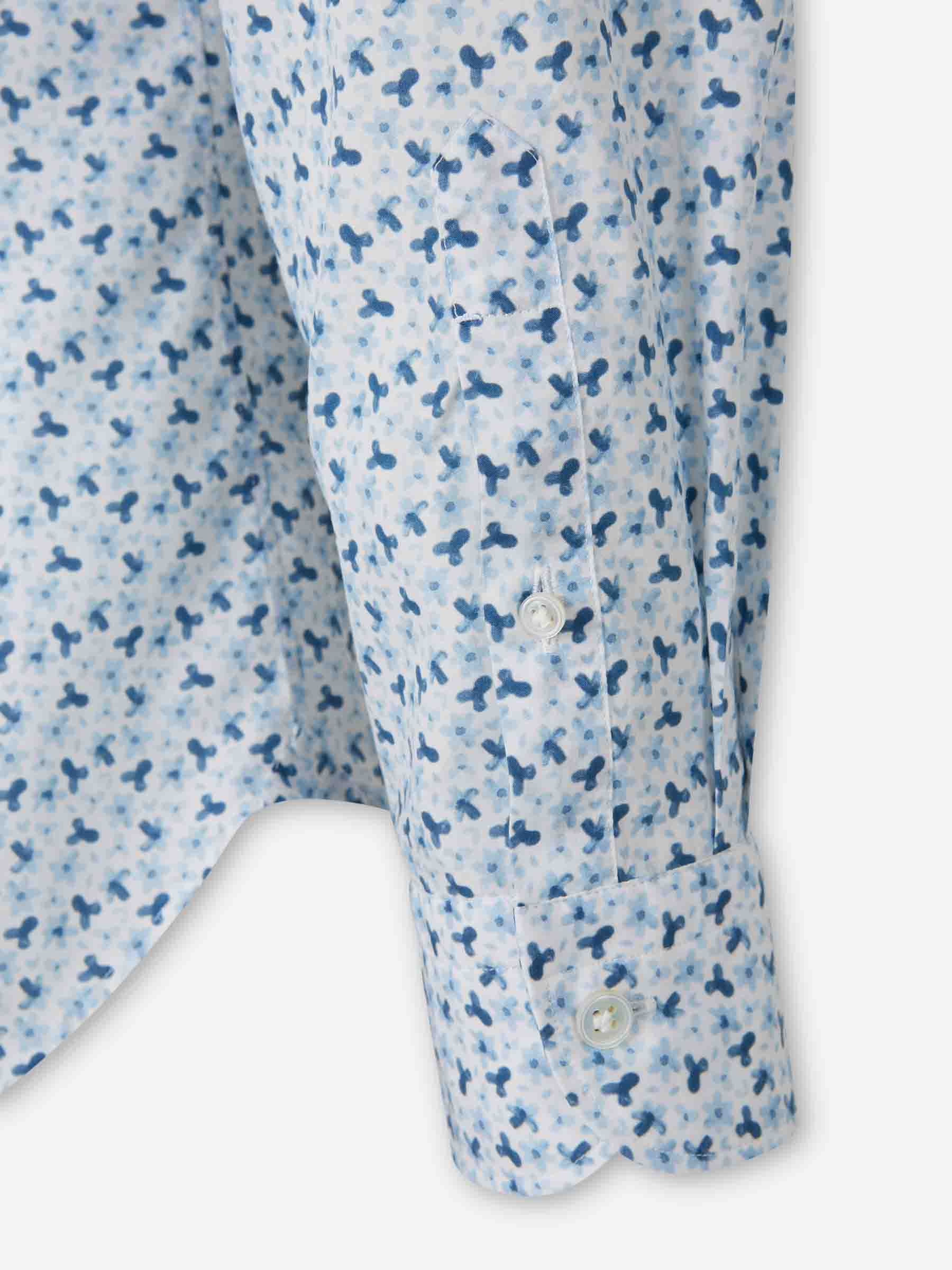 Vincenzo di Ruggiero Hombre Barcelona Camisa Estampada Algodón color Azul Celeste sku 531-006758 01 - Foto 4