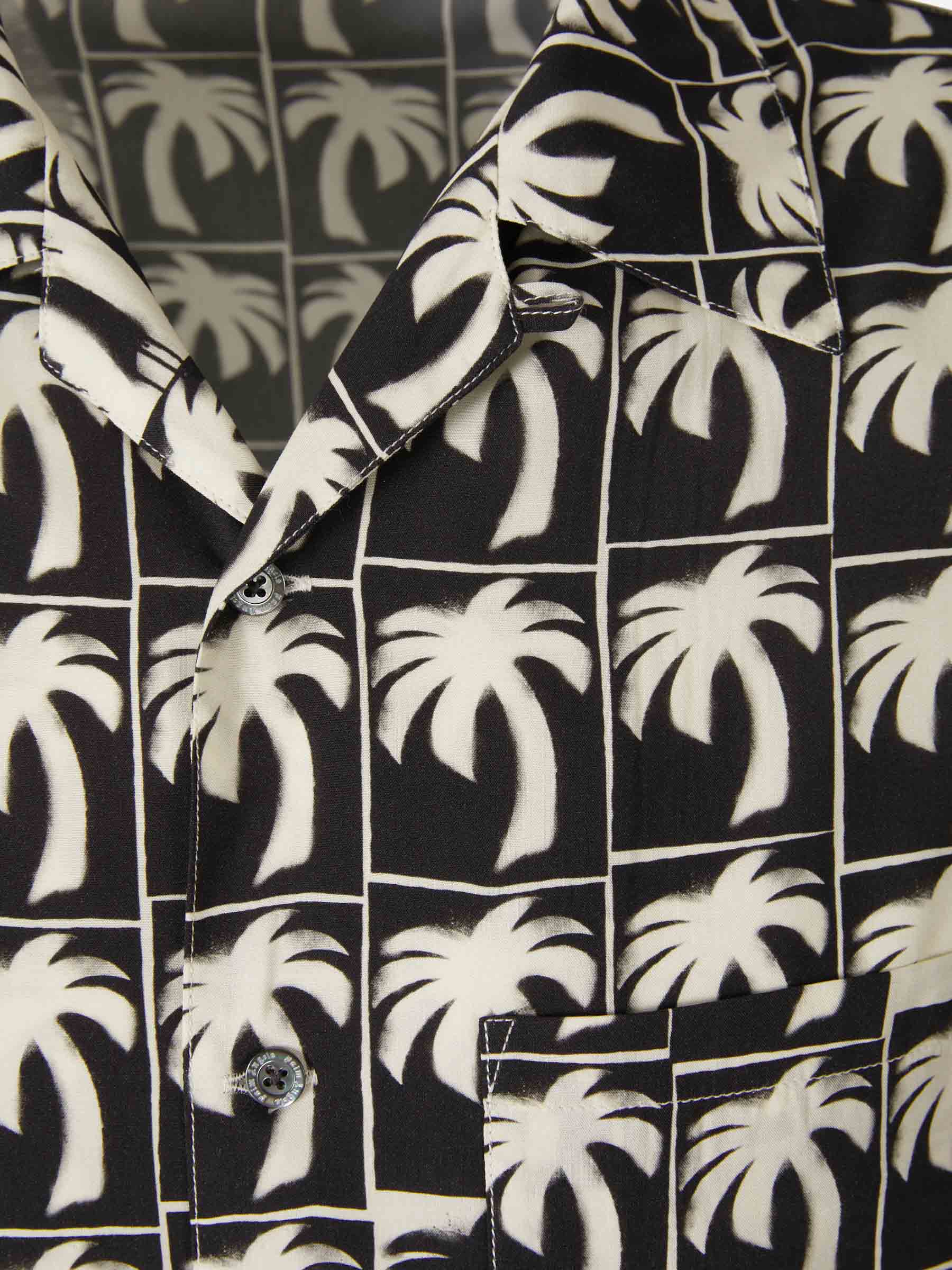 Outlet online Palm Angels Hombre Camisa Gráfico Palmeras color Negro sku 532-000496 01 - Foto 3