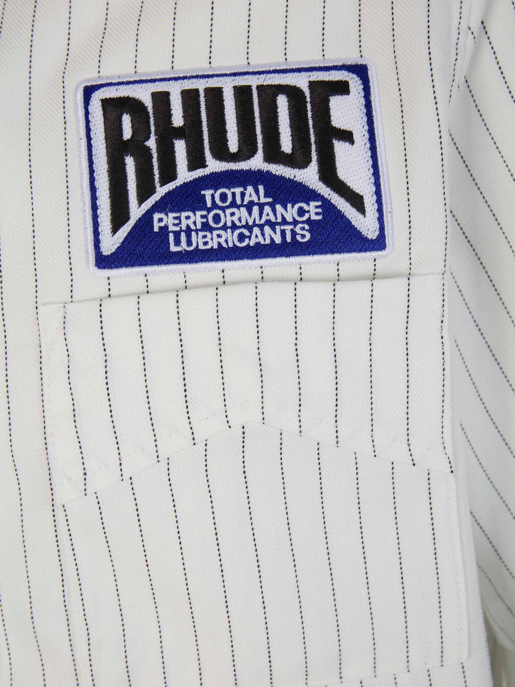 Outlet online Rhude Hombre Camisa Motivo Rayas color Blanco sku 532-000500 01 - Foto 4
