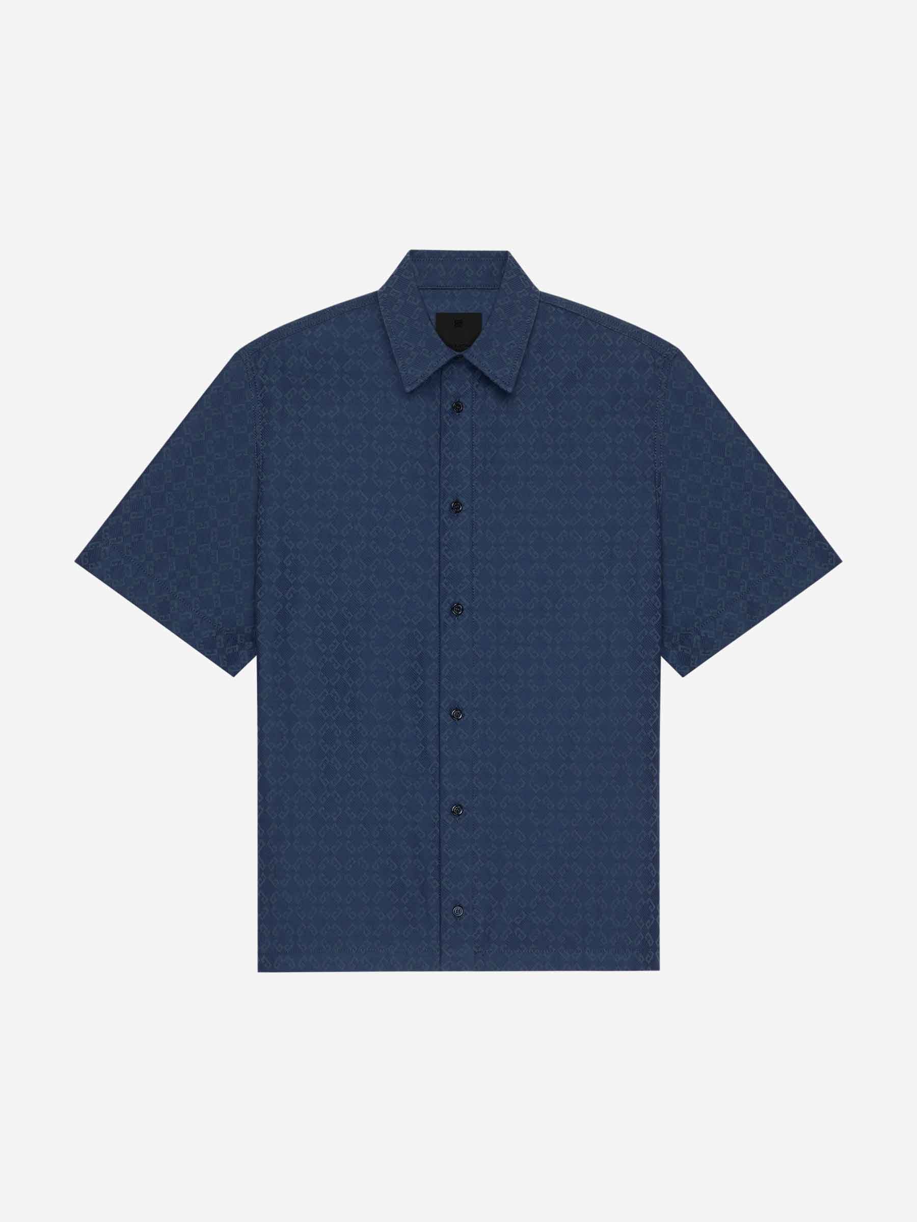 Givenchy Hombre Barcelona Camisa Monograma 72 color Azul Marino sku 532-000624 01 - Foto 1