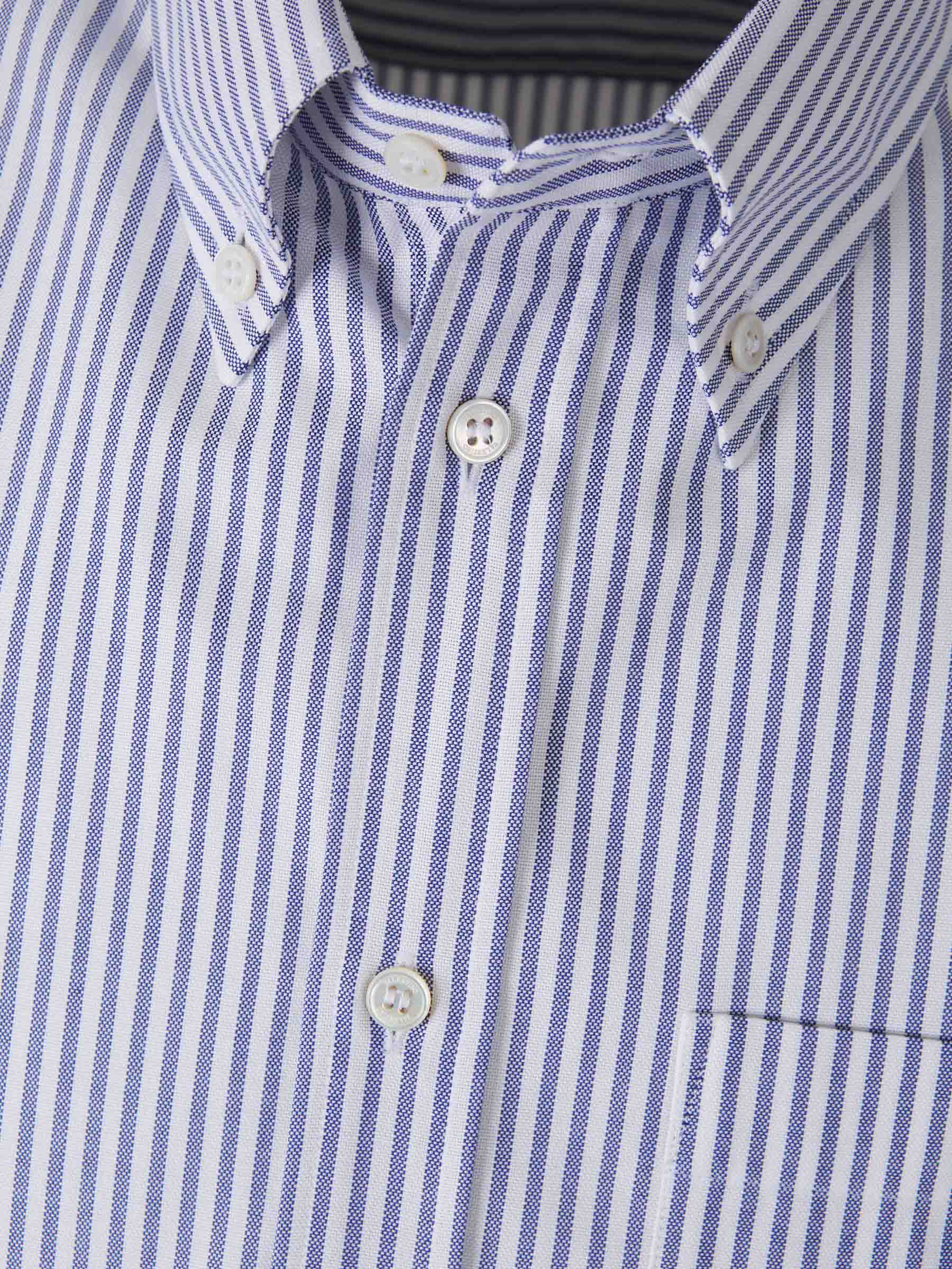 Valentino Hombre Barcelona Camisa Rayas Algodón color Azul sku 532-000626 01 - Foto 3