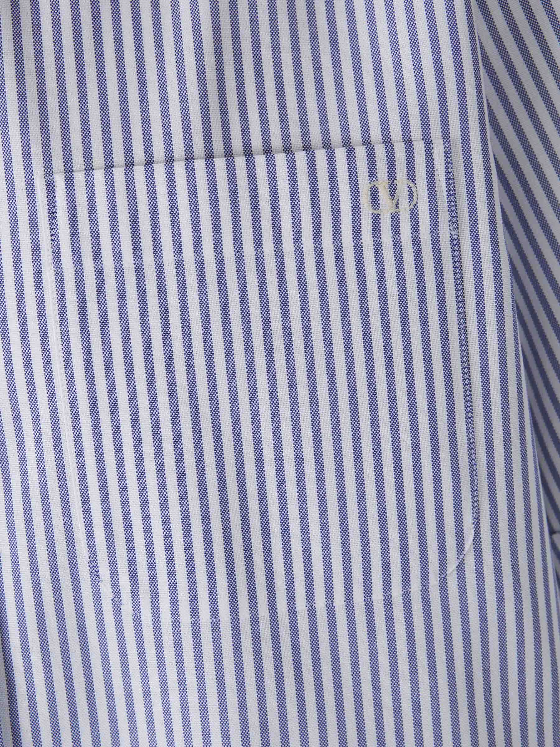 Valentino Hombre Barcelona Camisa Rayas Algodón color Azul sku 532-000626 01 - Foto 4
