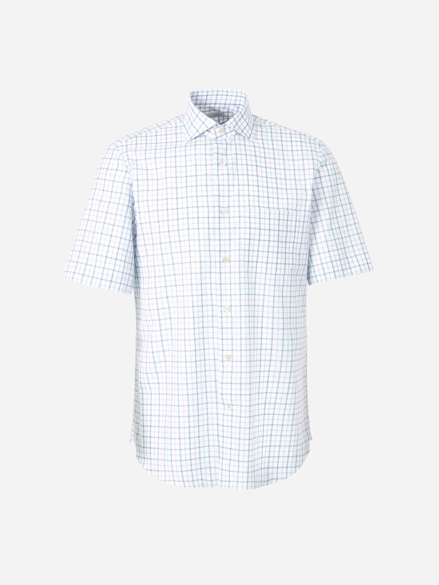 Outlet online Santa Eulalia Hombre Camisa Motivo Cuadros color Azul sku 532-000636 01 - Foto 1