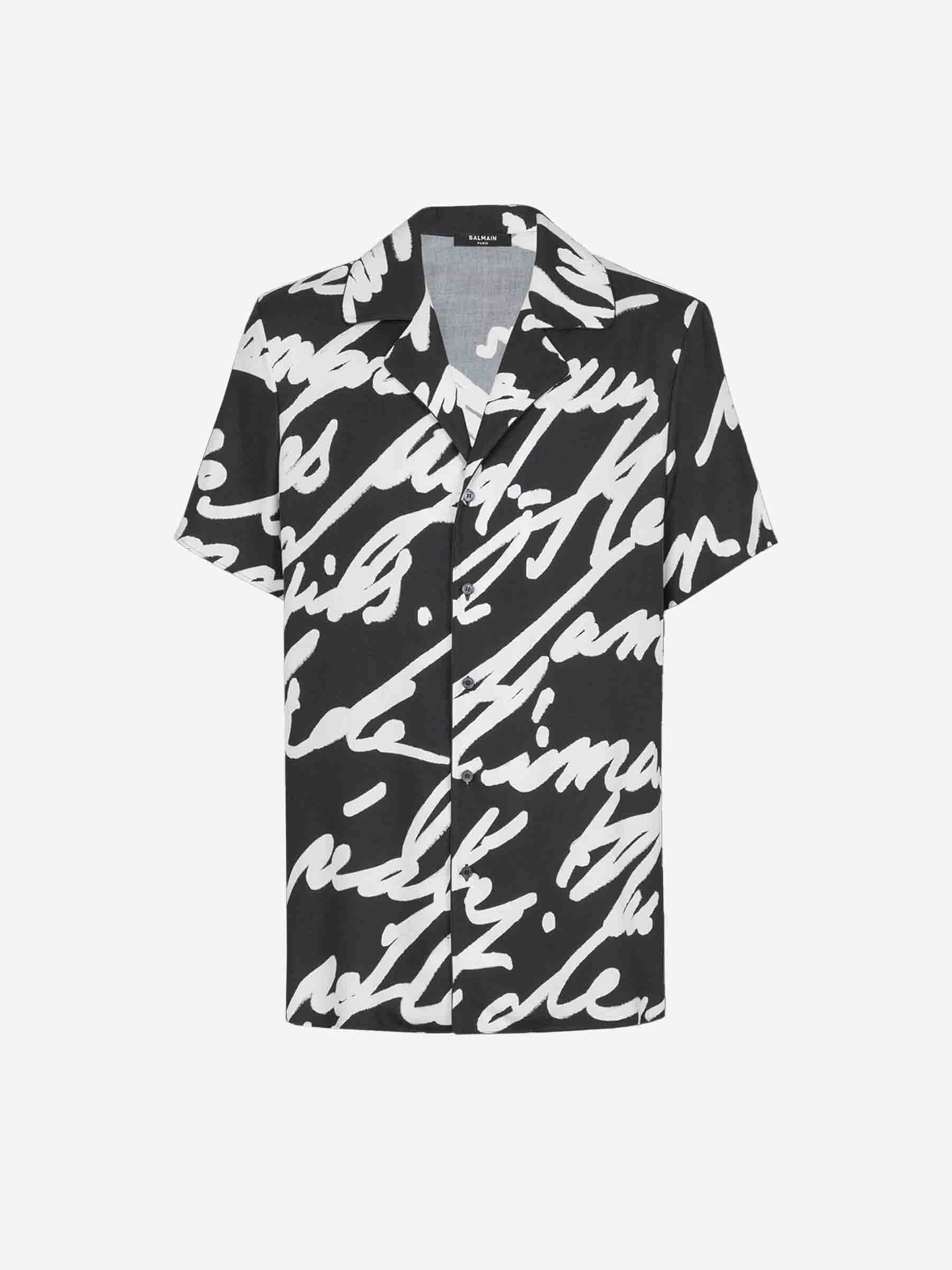 Balmain Hombre Barcelona Camisa Estampado Sarga color Negro sku 532-000637 01 - Foto 1