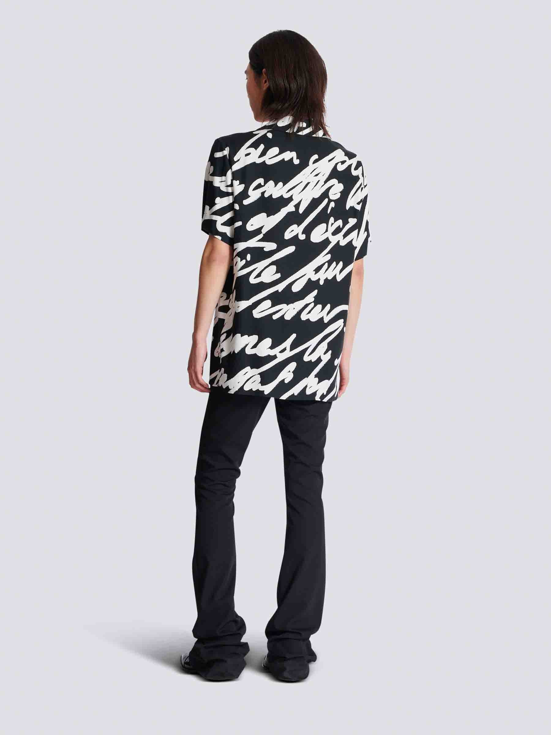 Balmain Hombre Barcelona Camisa Estampado Sarga color Negro sku 532-000637 01 - Foto 3
