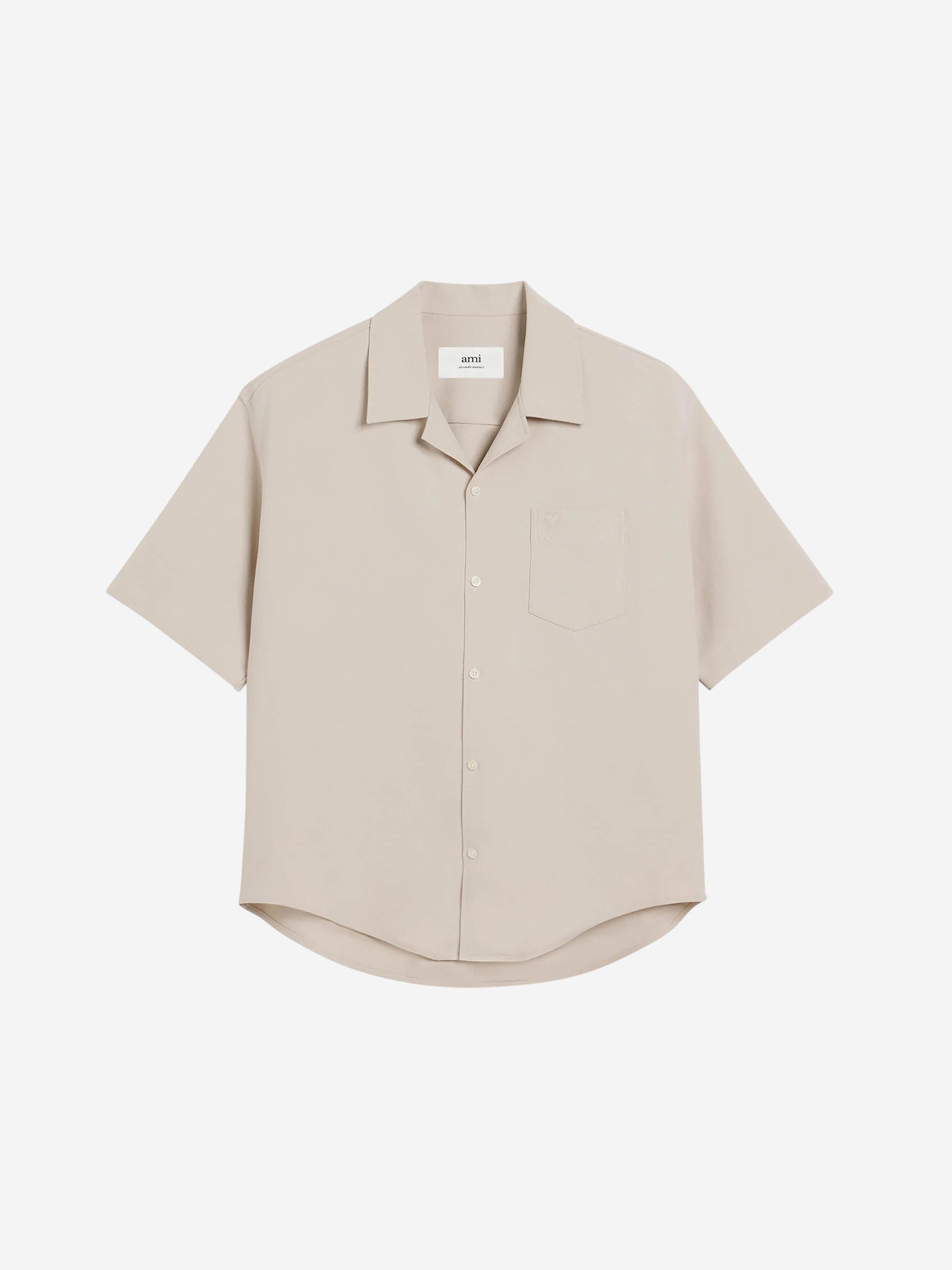 Outlet online Ami Paris Hombre Camisa Campera Algodón color Taupe sku 532-000653 02 - Foto 1