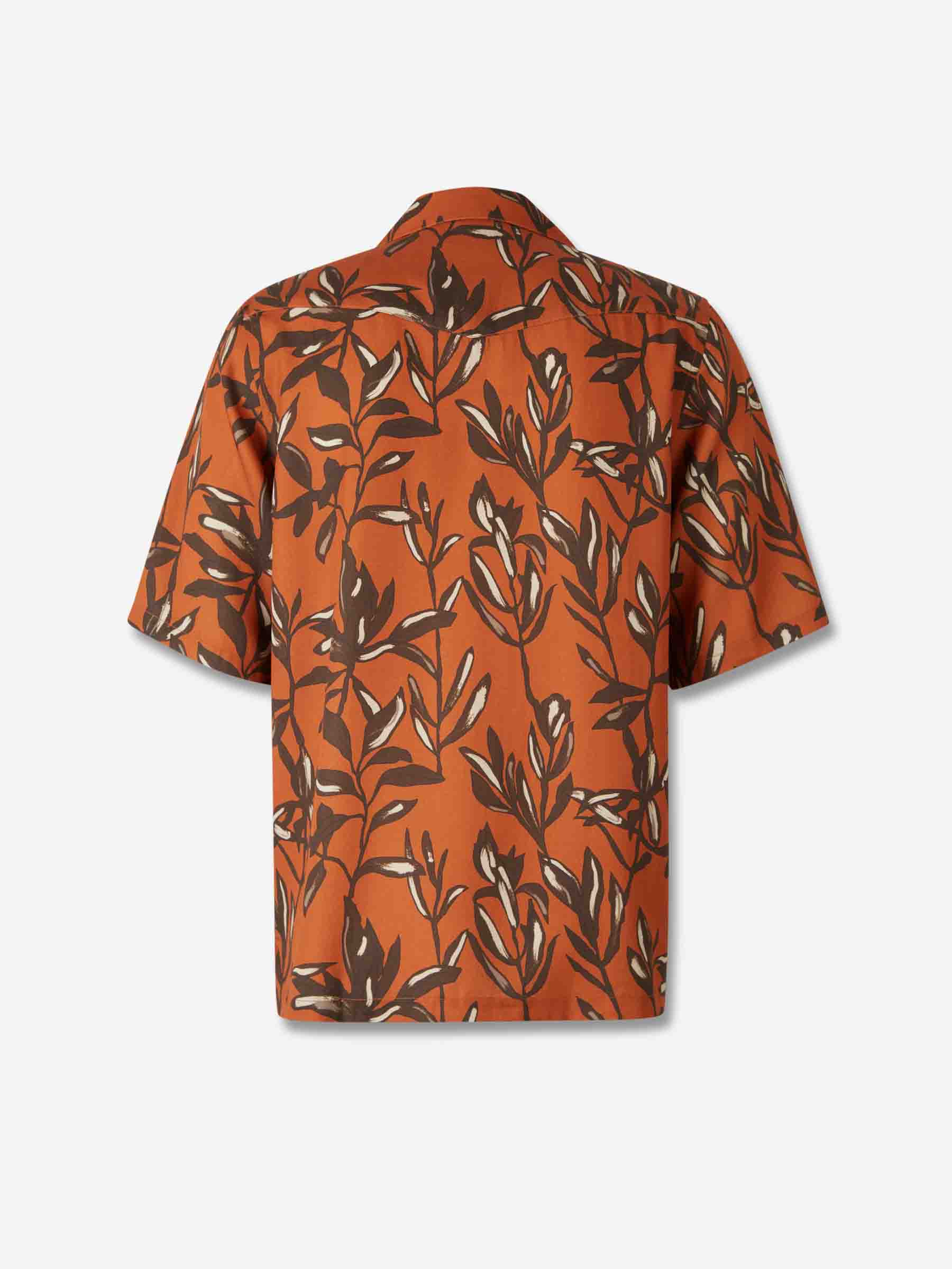 Outlet online Officine Générale Hombre Camisa Estampada Eren color Naranja Oscuro sku 532-000694 01 - Foto 2