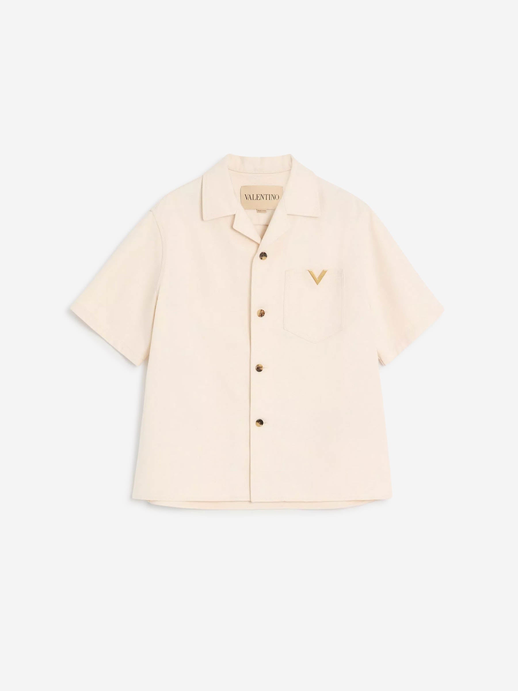 Valentino Hombre Barcelona Camisa Casual VGold color Crema sku 532-000717 01 - Foto 1