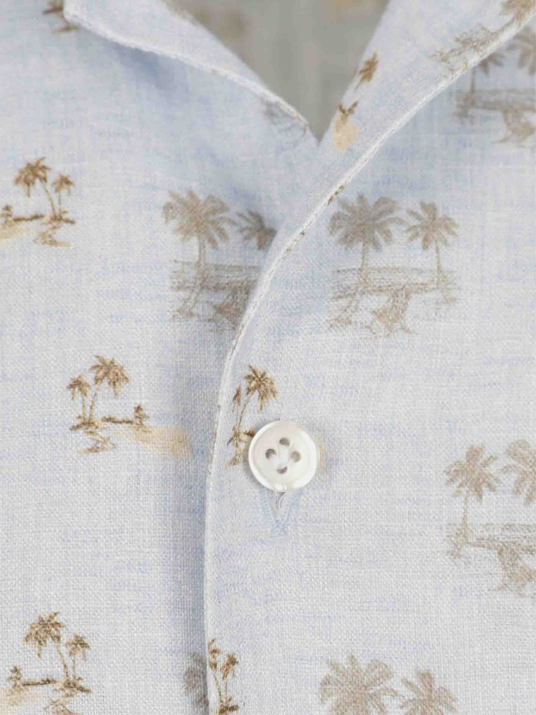 Outlet online Santa Eulalia Hombre Camisa Estampada color Azul Celeste sku 532-000761 01 - Foto 4