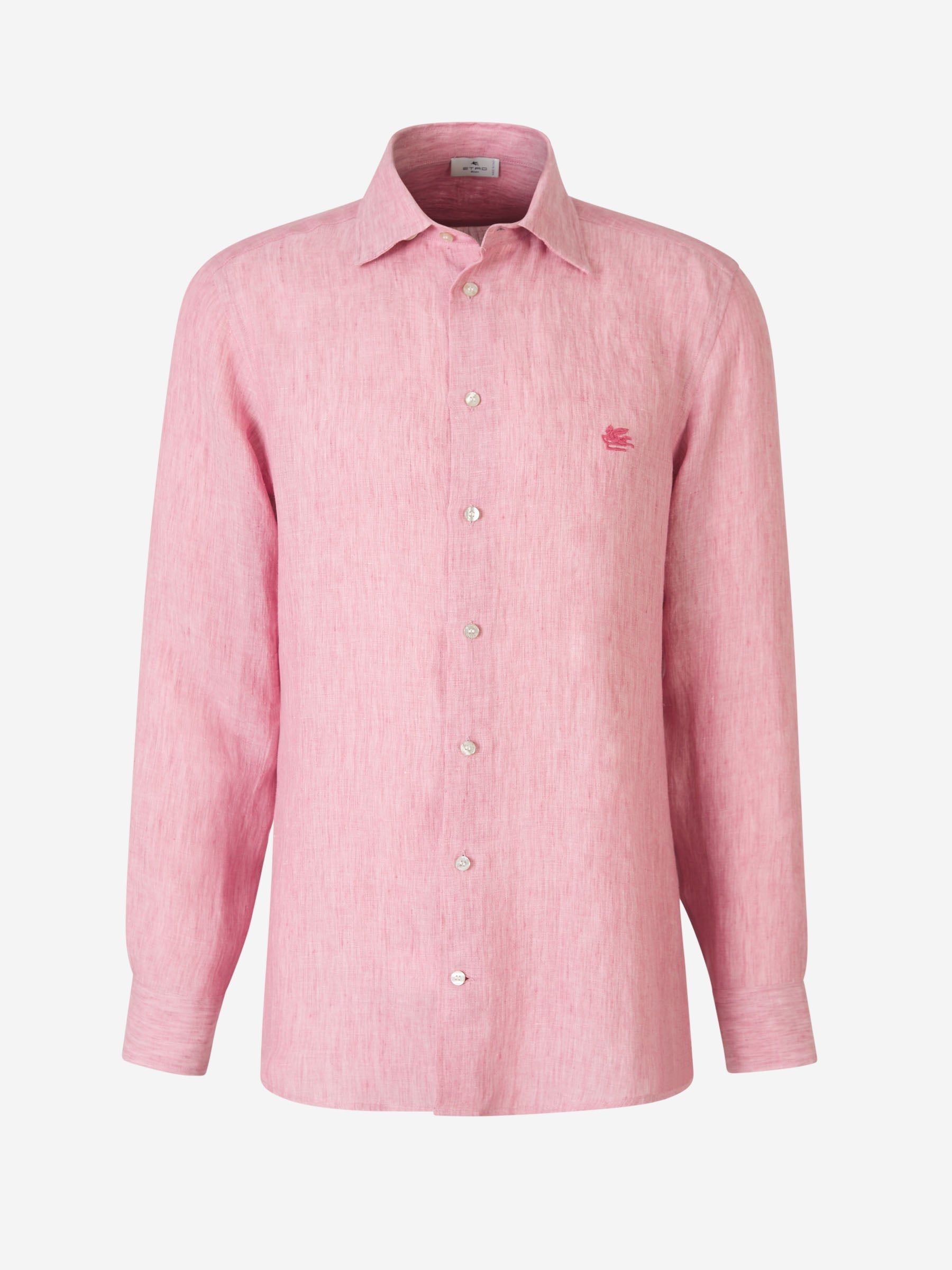 Etro Camisa Lino Logo color Rosa sku 531-006216 01 - Foto 1