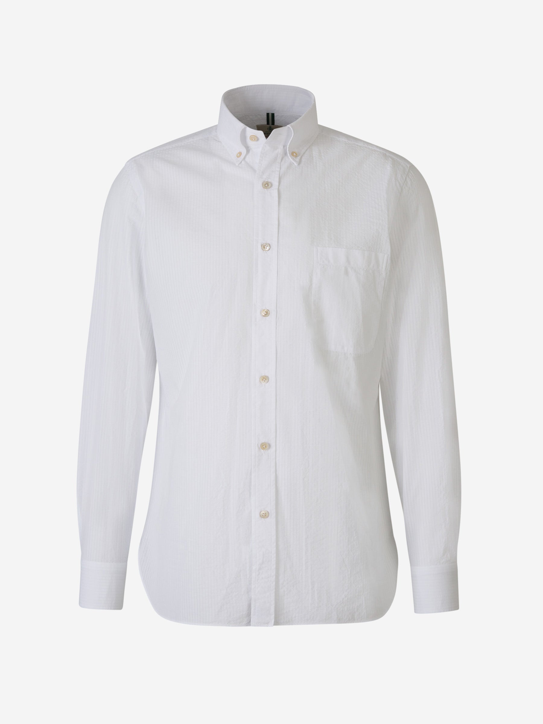 Outlet online Borrelli Hombre Camisa Texturizada Algodón color Blanco sku 531-006219 02 - Foto 1