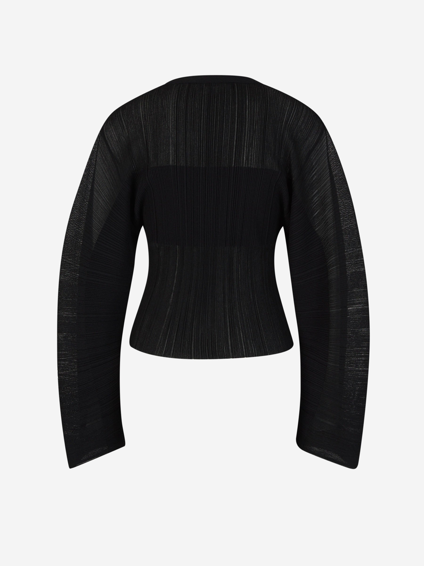 Outlet online Stella McCartney Mujer Blusa Punto Plisado color Negro sku 711-003137 02 - Foto 2