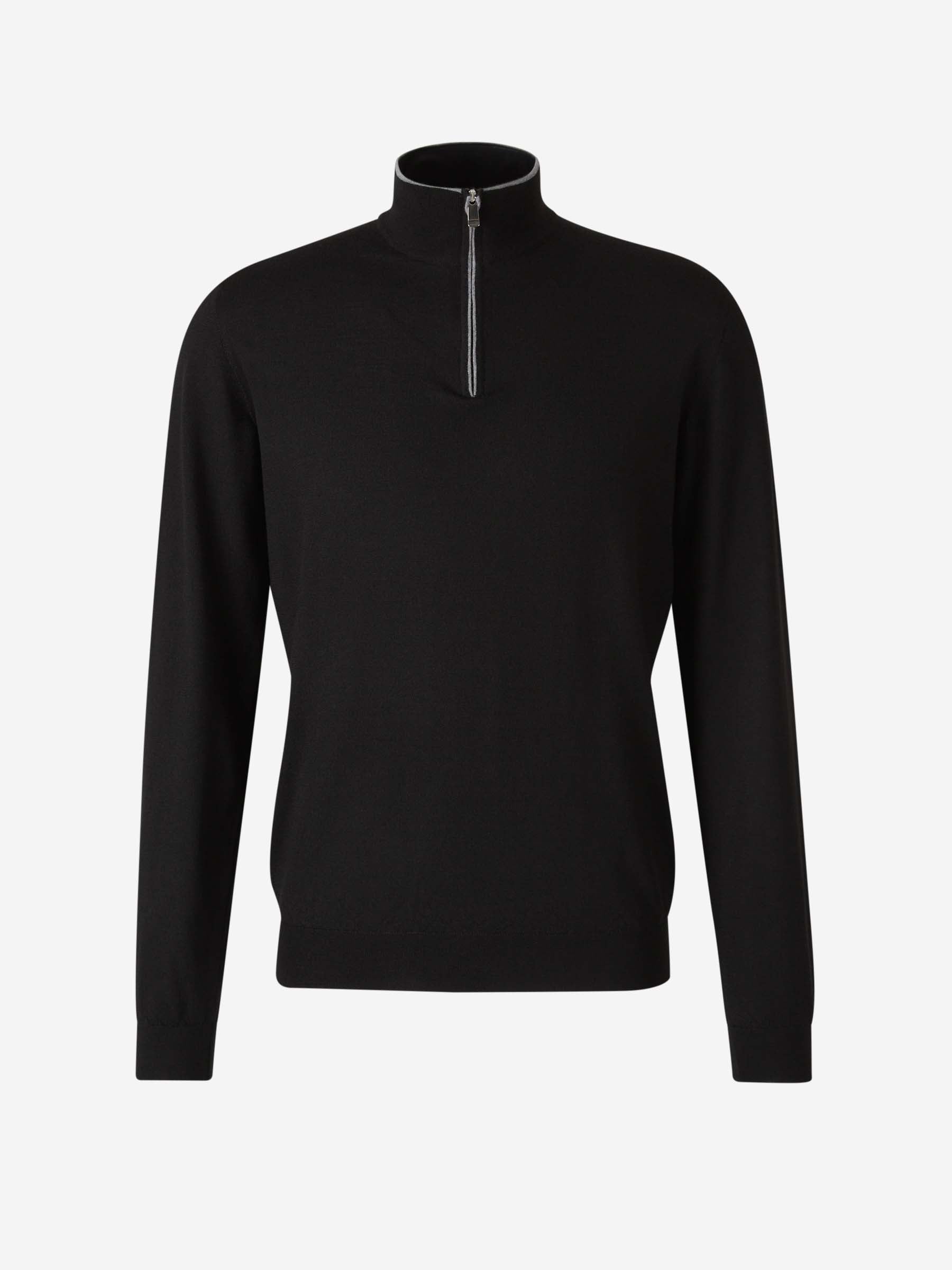 Outlet online Santa Eulalia Hombre Jersey Lana Cremallera color Negro sku 542-001853 06 - Foto 1