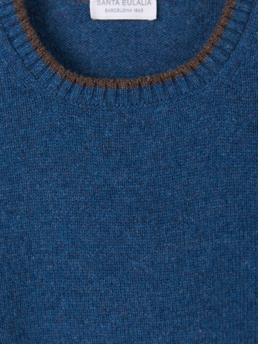 Outlet online Santa Eulalia Hombre Jersey Lana Virgen color Azul Cobalto sku 542-002001 01 - Foto 8