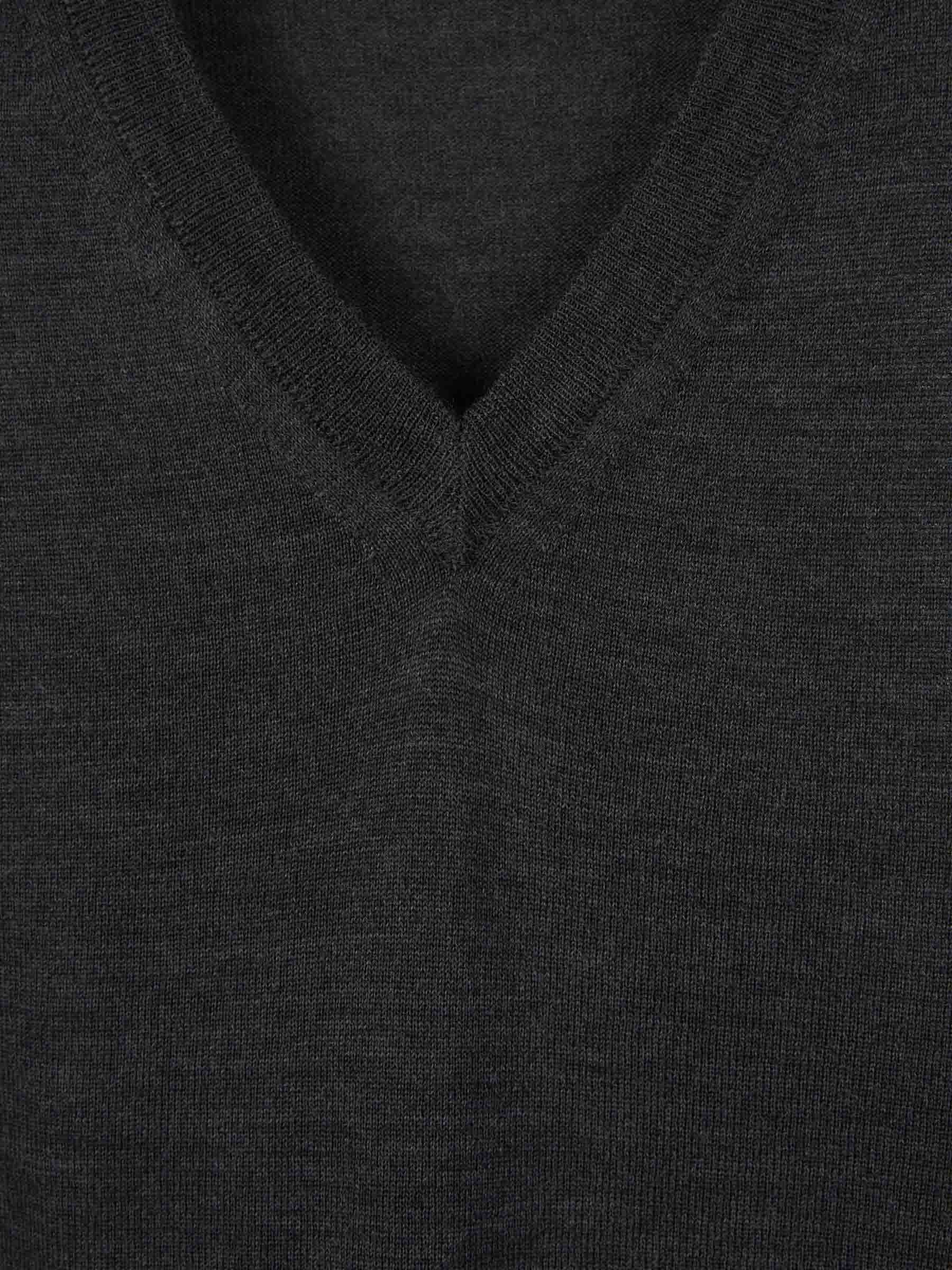 Outlet online Canali Hombre Jersey Pico Lana color Gris Oscuro sku 542-002003 04 - Foto 3