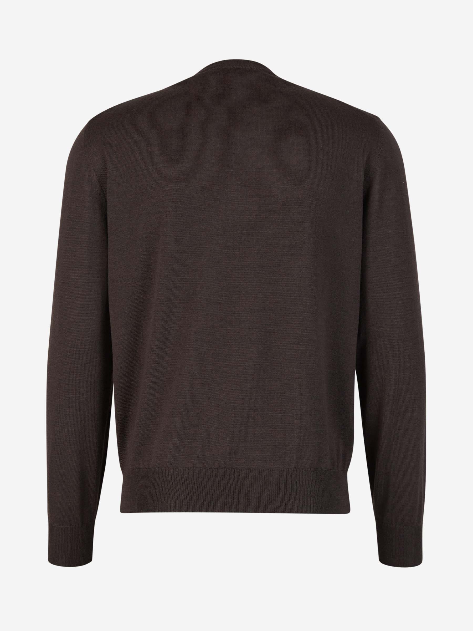 Outlet online Canali Hombre Jersey Punto Lana color Marron Oscuro sku 542-002005 05 - Foto 2