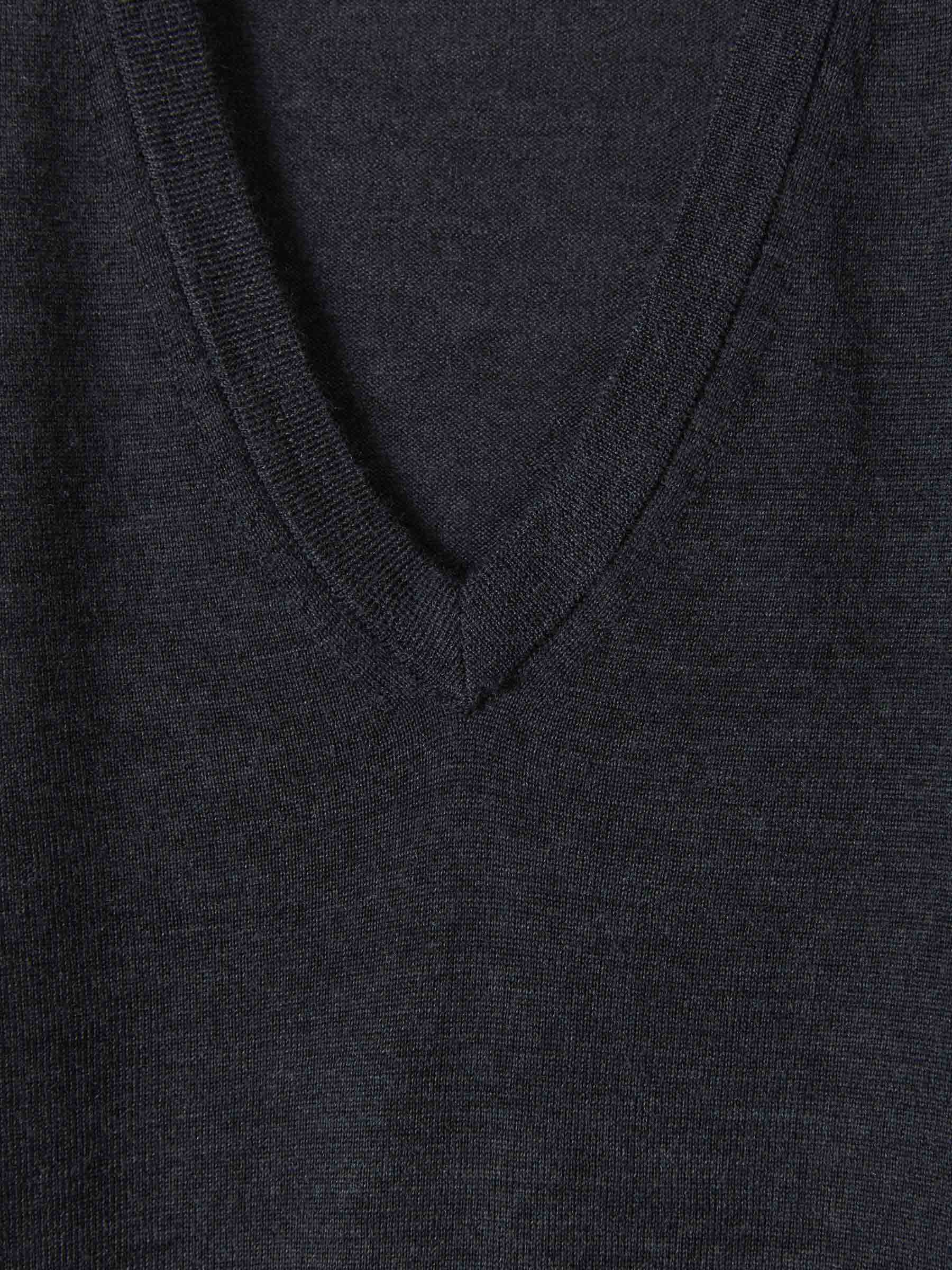 Outlet online Scabal Hombre Jersey Pico Cashmere color Gris Piedra sku 542-002045 02 - Foto 7