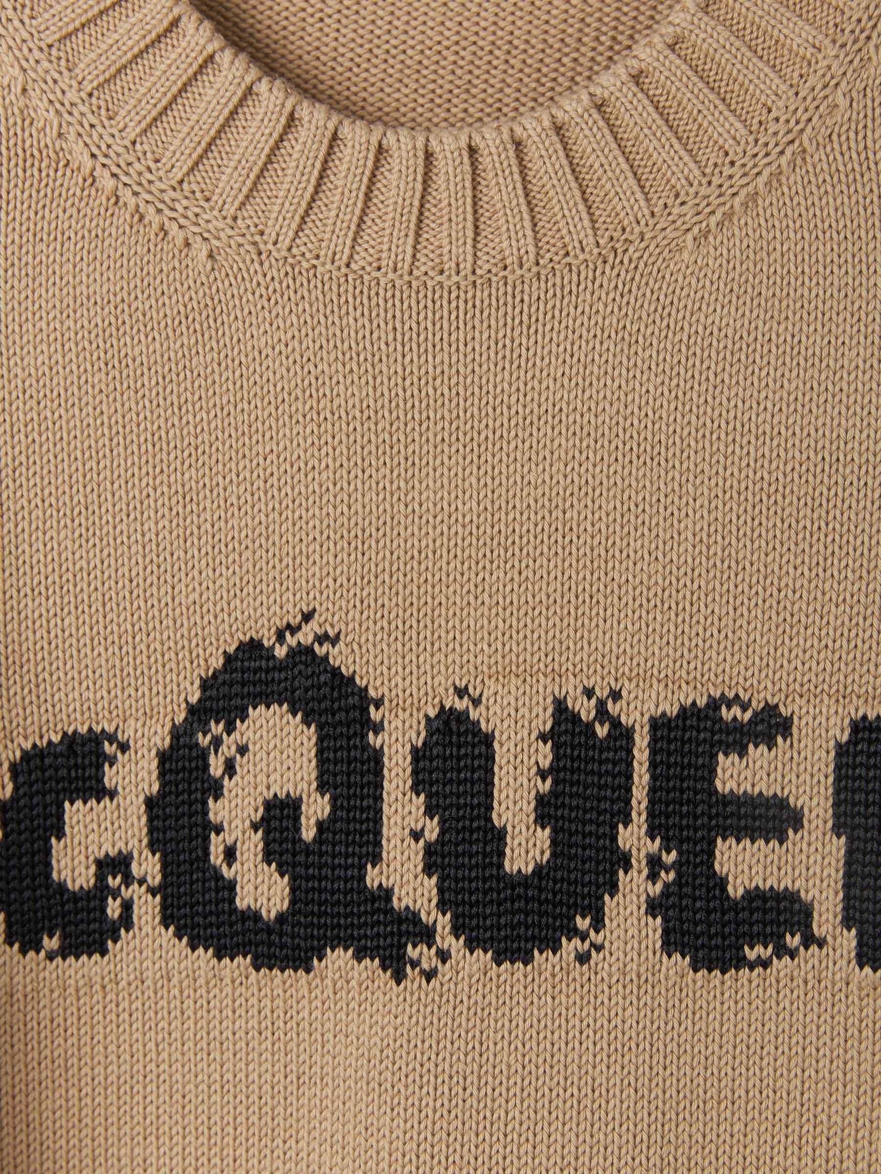 Alexander McQueen Jersey Graffiti Logo color Caramelo sku 542-002087 02 - Foto 4