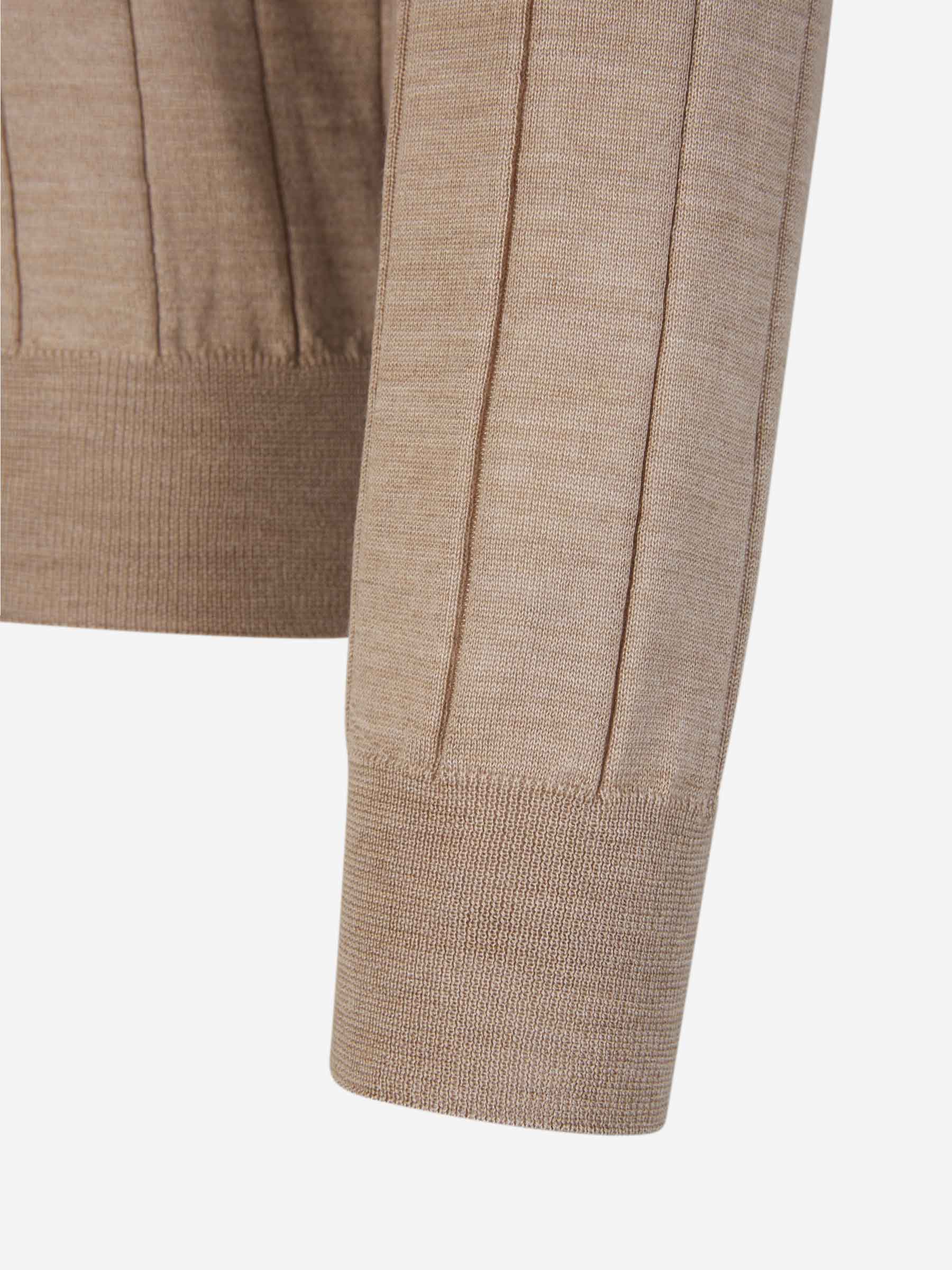 Outlet online Santa Eulalia Hombre Jersey Lana y Seda color Crema sku 542-002124 06 - Foto 4