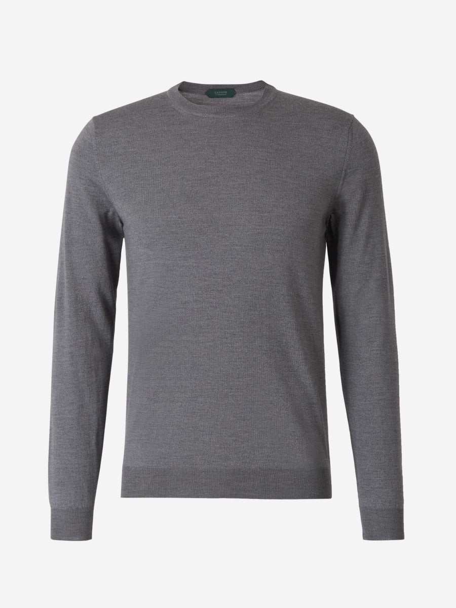 Zanone Hombre Barcelona Jersey Cuello Redondo color Gris Piedra sku 542-002130 04 - Foto 1