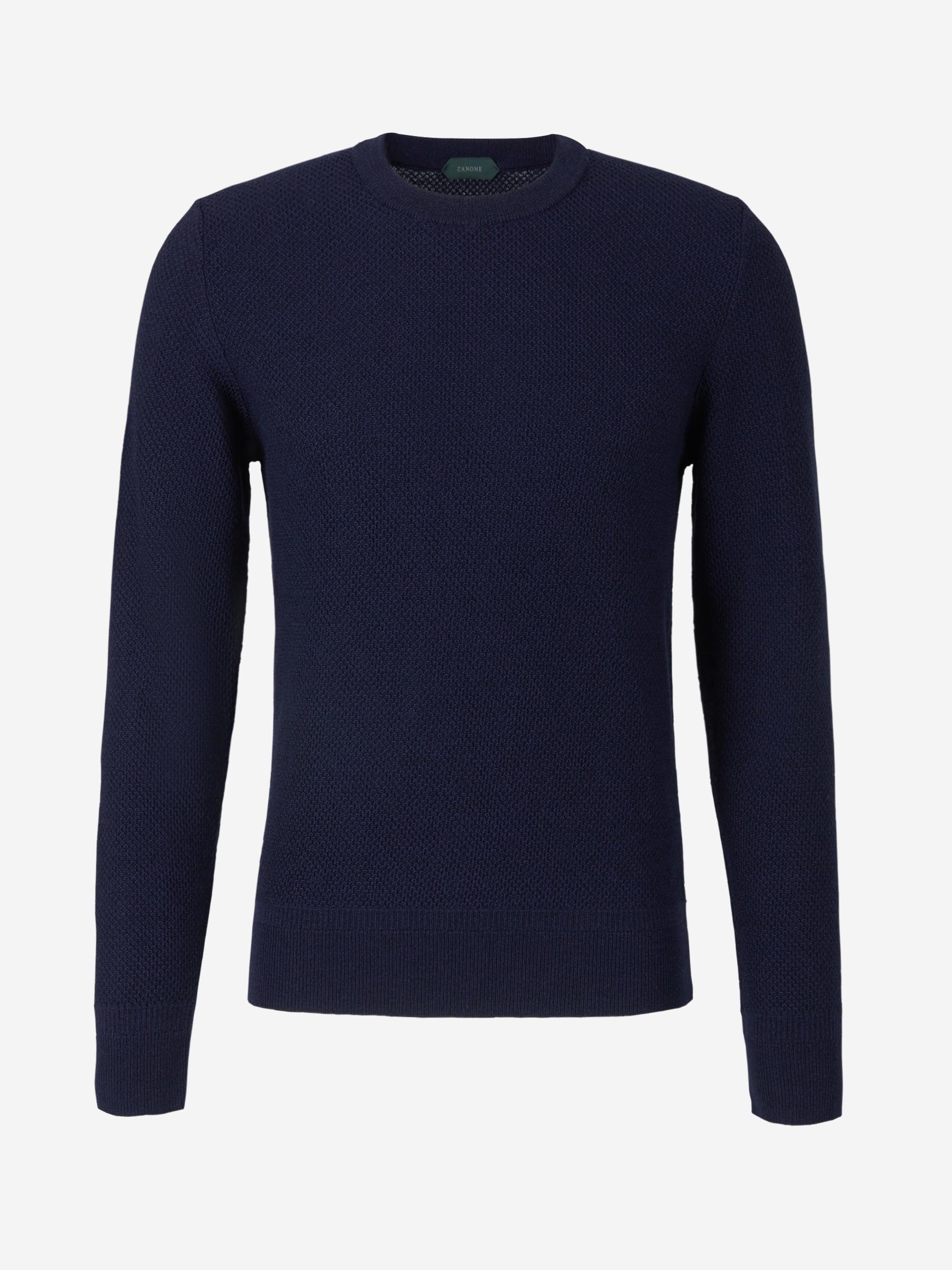 Outlet online Zanone Hombre Jersey Punto Texturizado color Azul Marino sku 542-002133 01 - Foto 5